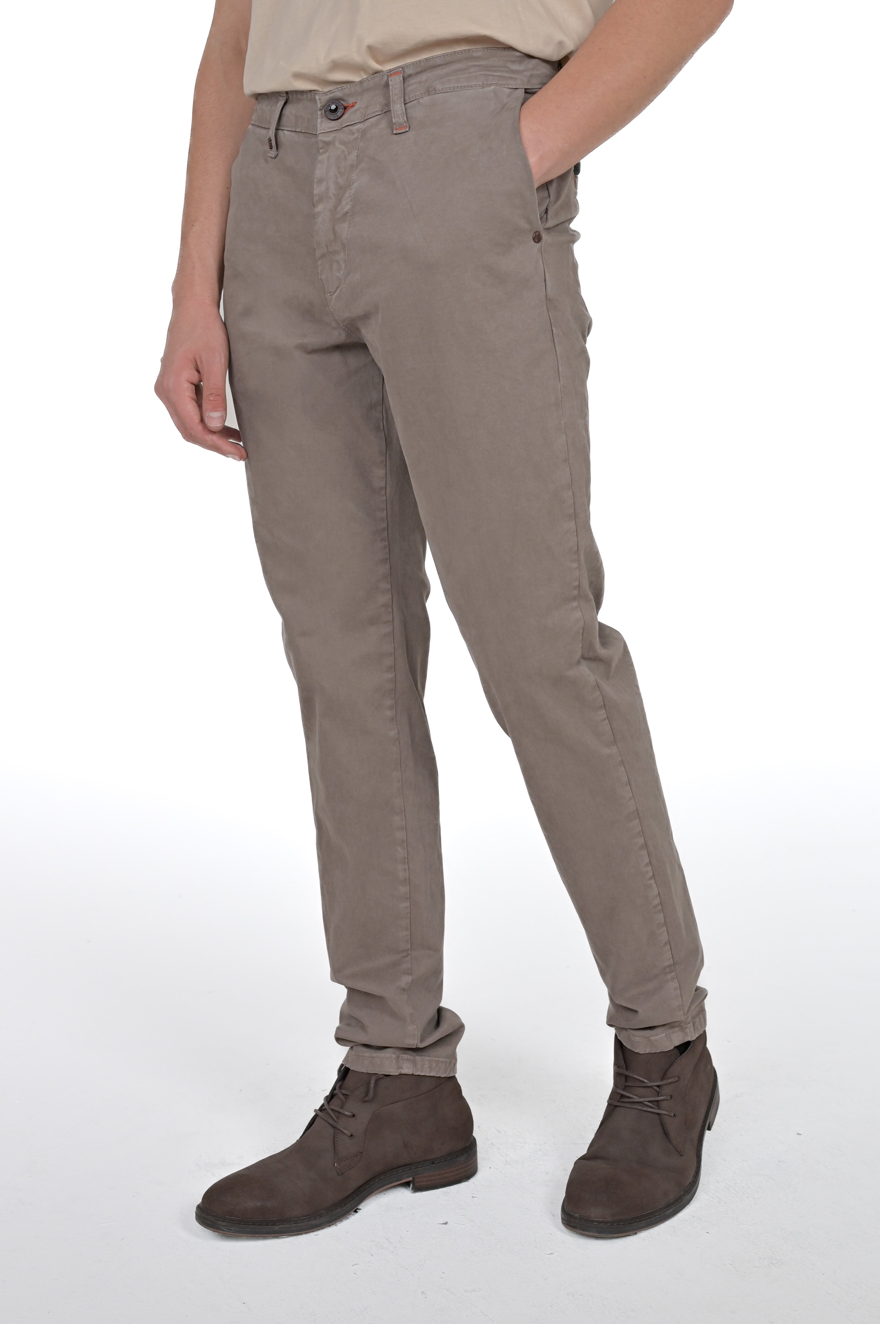 Sonic Raso Mud Slim Cotton Trousers FW24/25