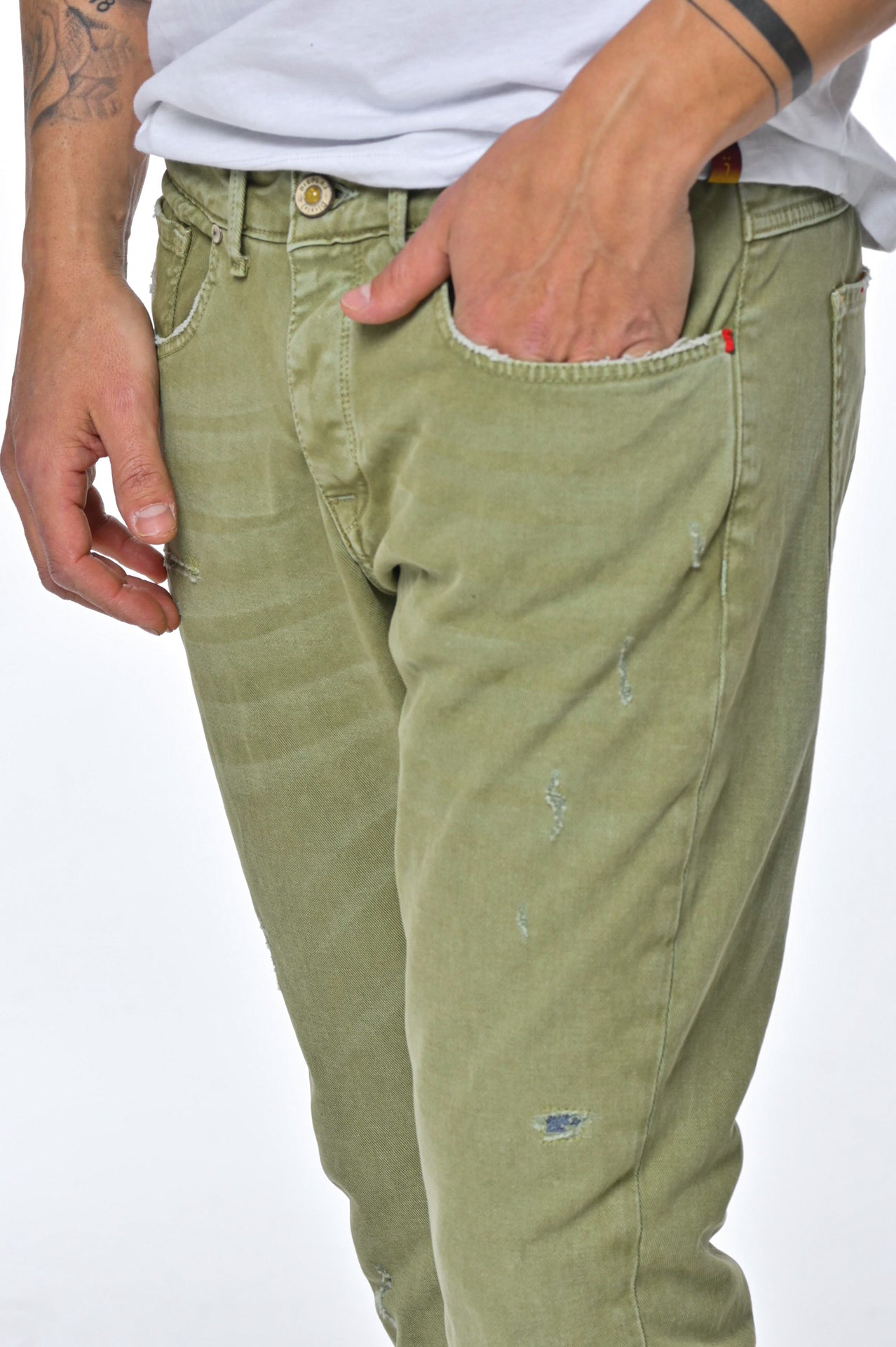 New London DRL SS23 slim cotton trousers