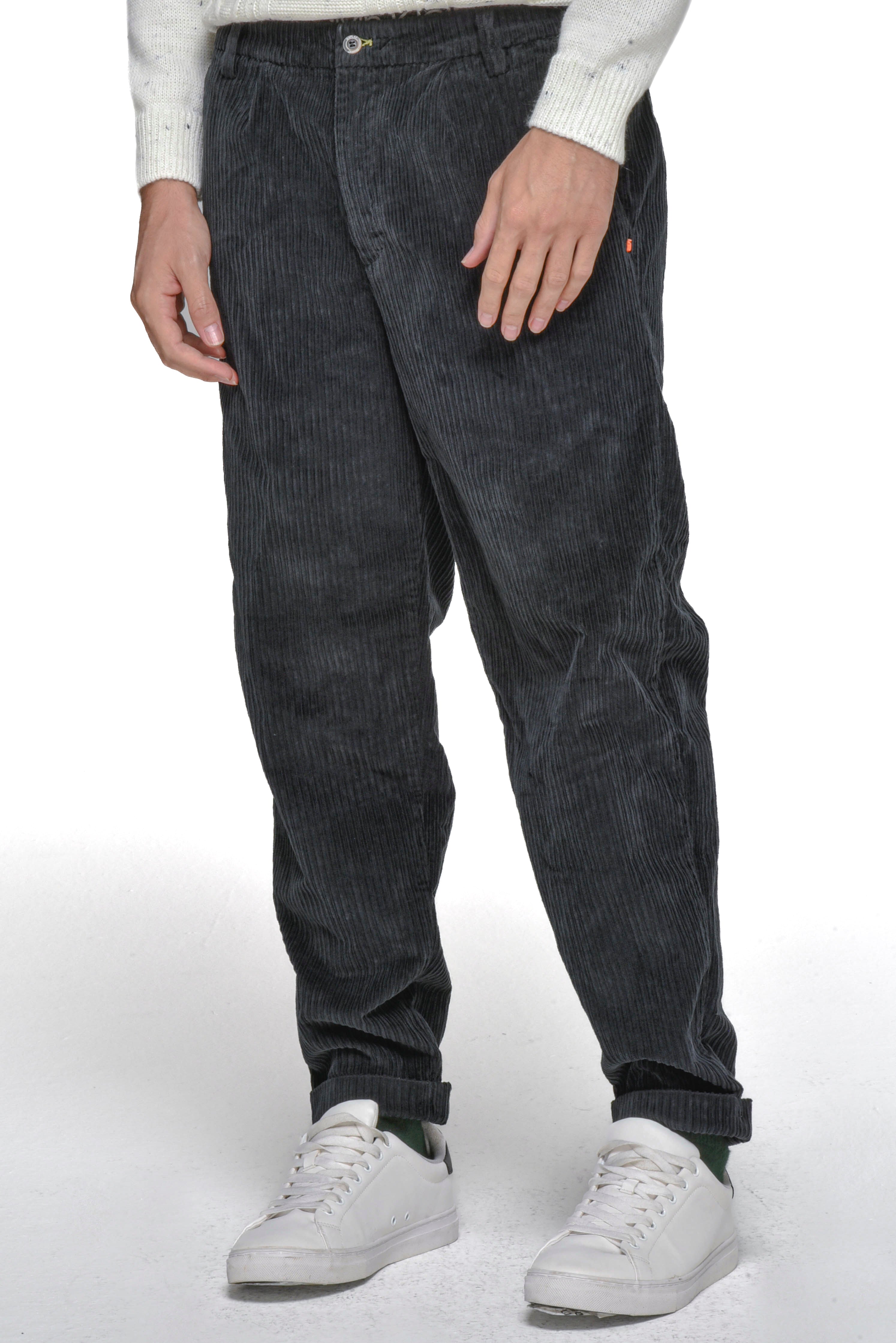 Pantaloni classici loose Ballon Costa Velluto nero FW24/25