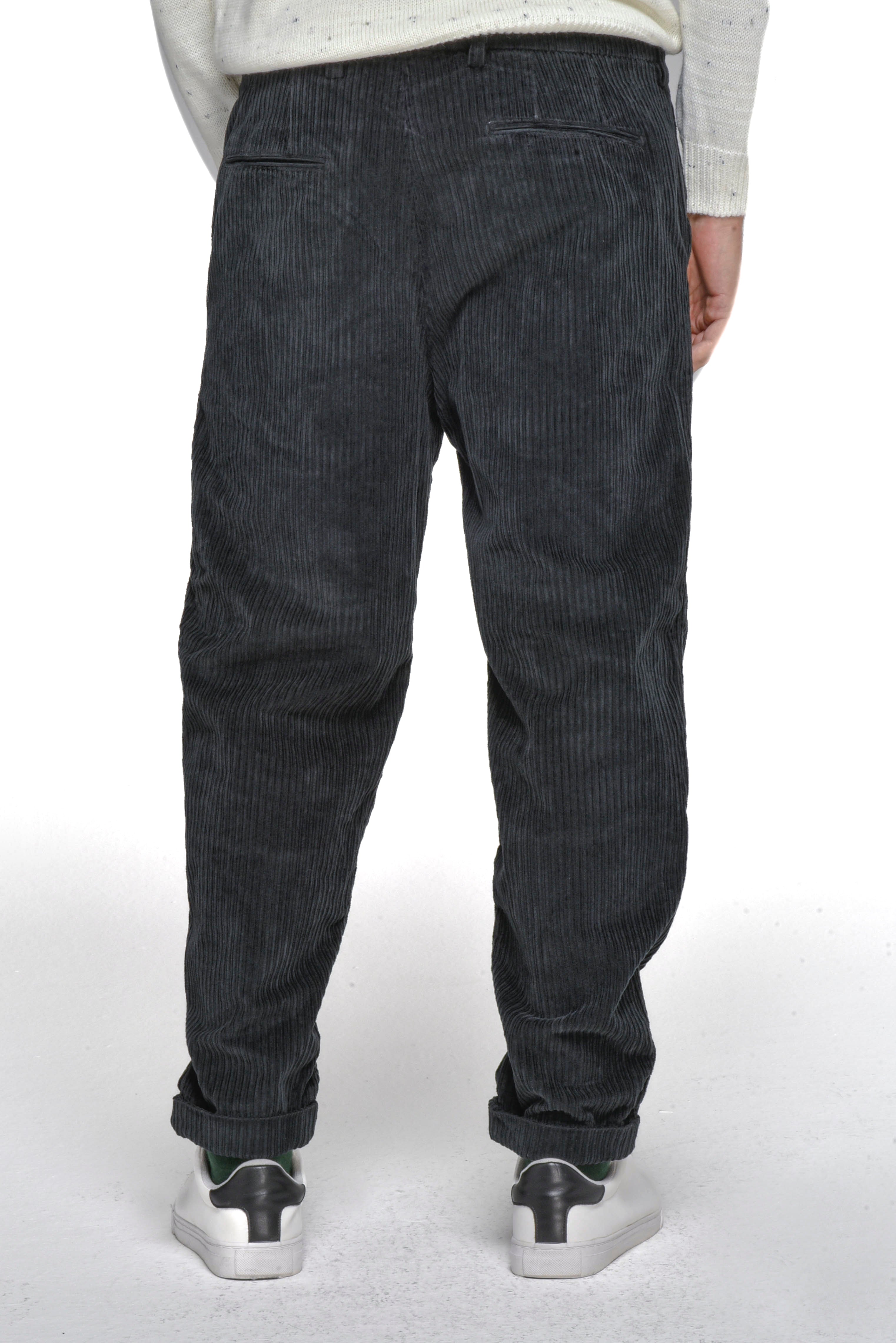 Pantaloni classici loose Ballon Costa Velluto nero FW24/25