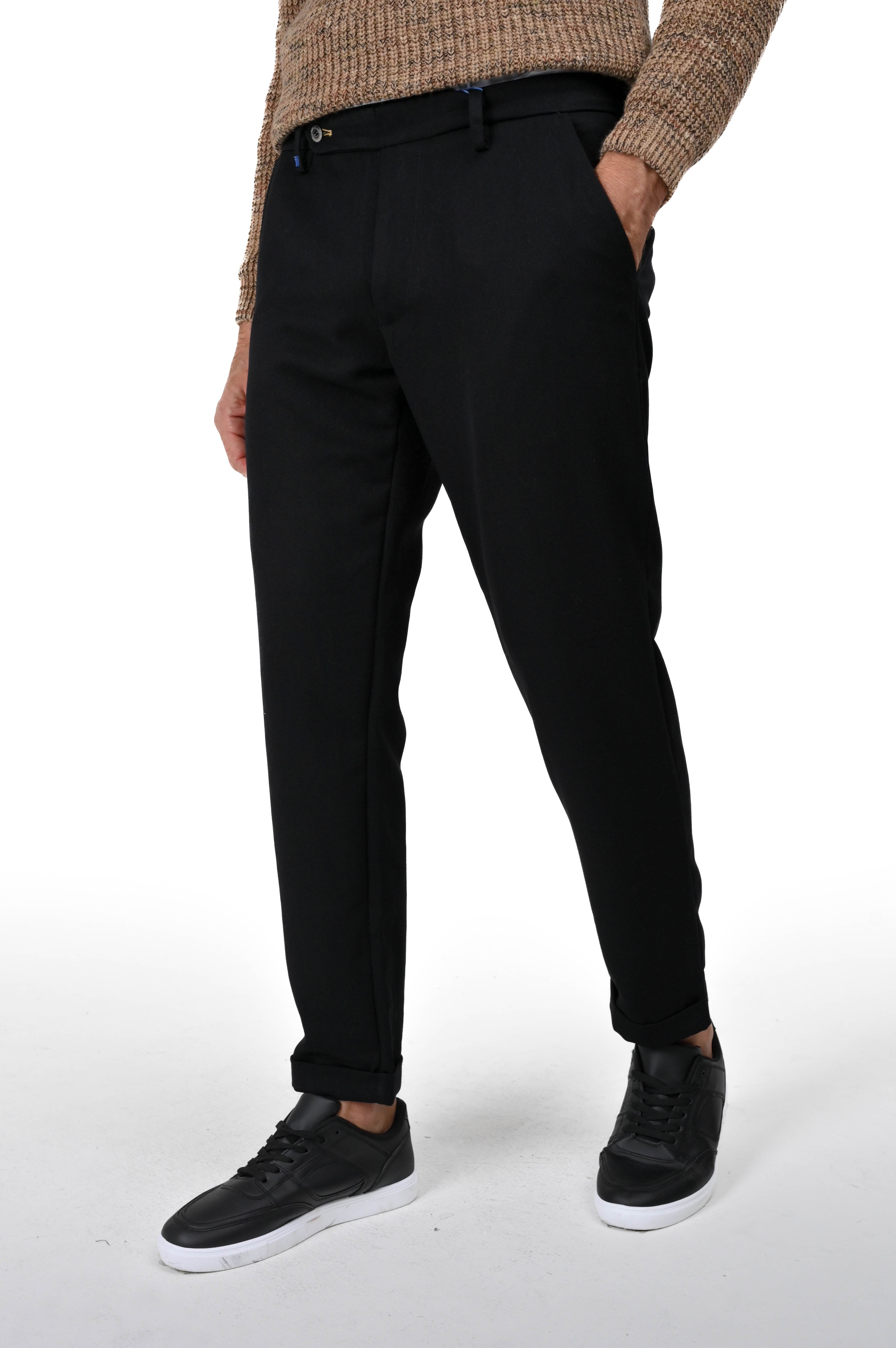 Classic slim Racket Wool trousers black FW24/25