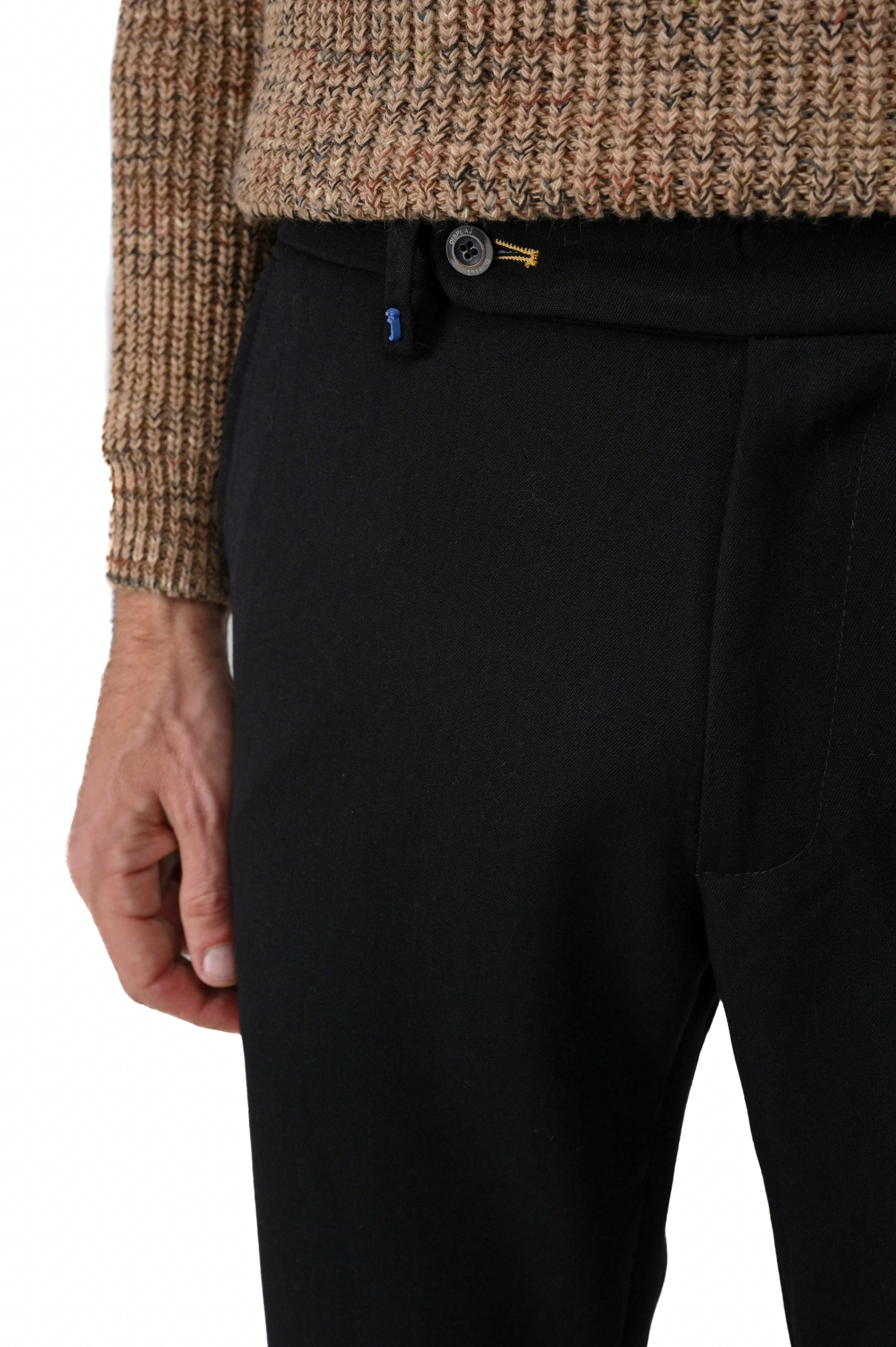 Pantaloni classici slim Racket Wool nero FW24/25