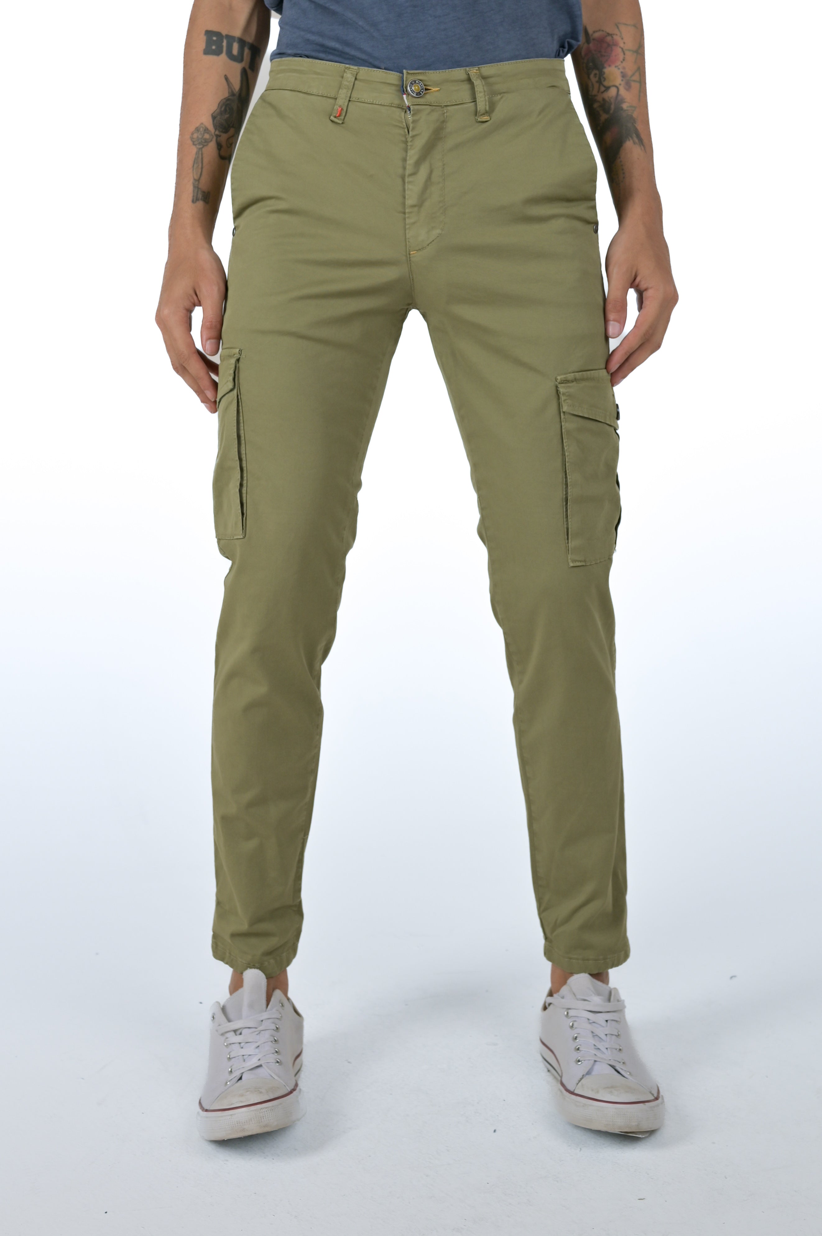 Pantaloni slim Sonic Tascone verde SS24