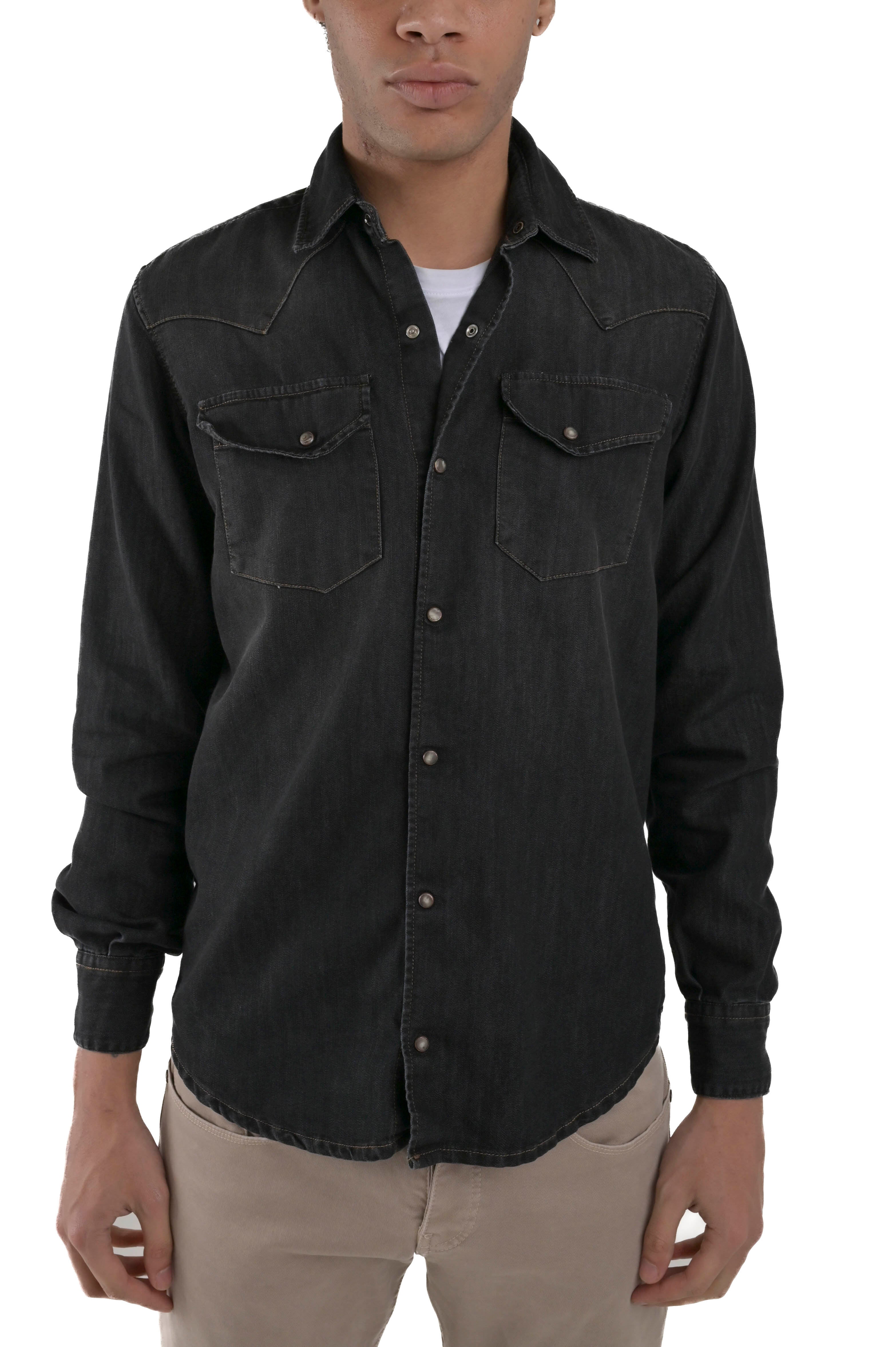 Camicia in denim regular Spy Blk AI03 FW24/25