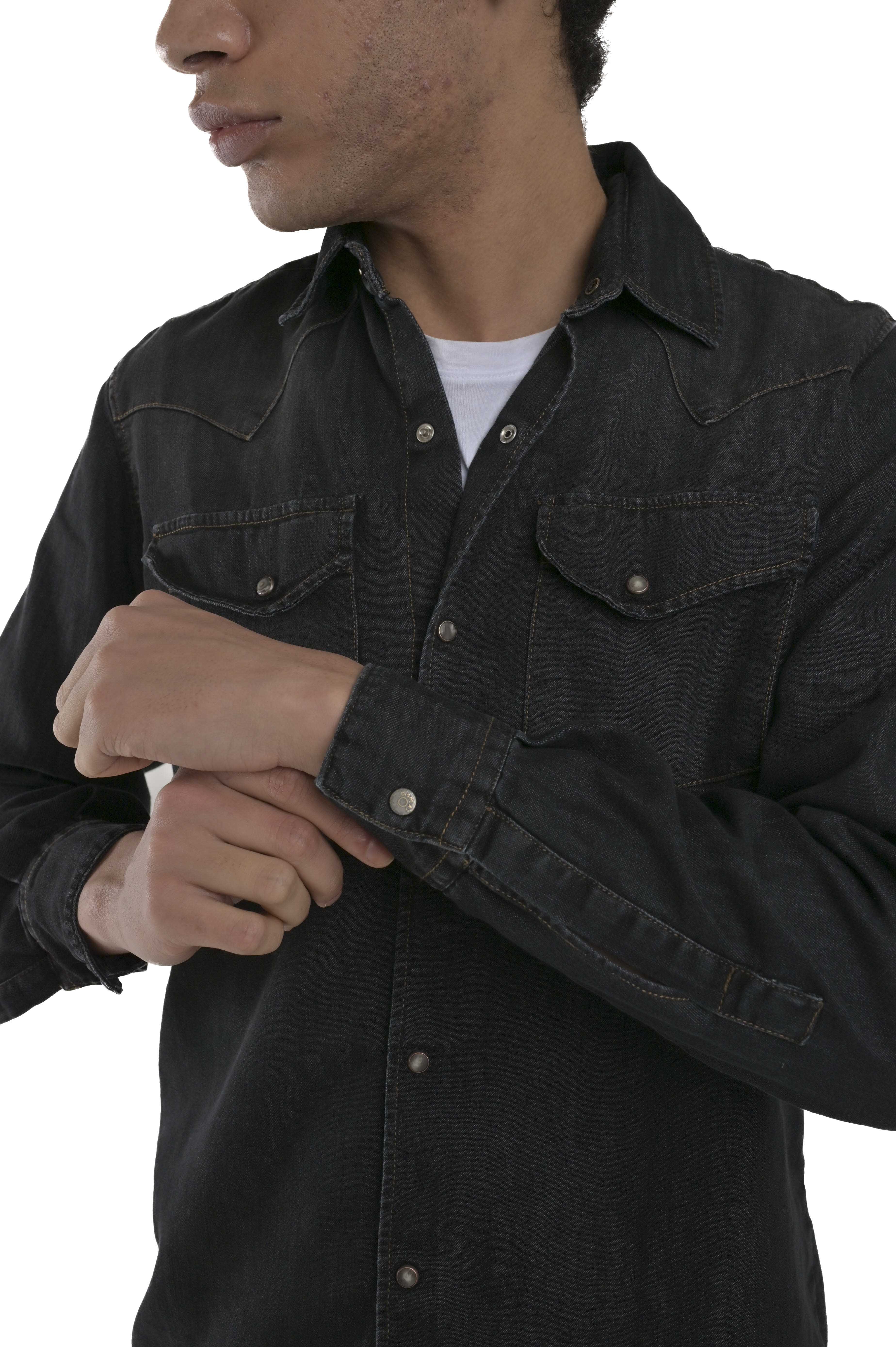 Camicia in denim regular Spy Blk AI03 FW24/25