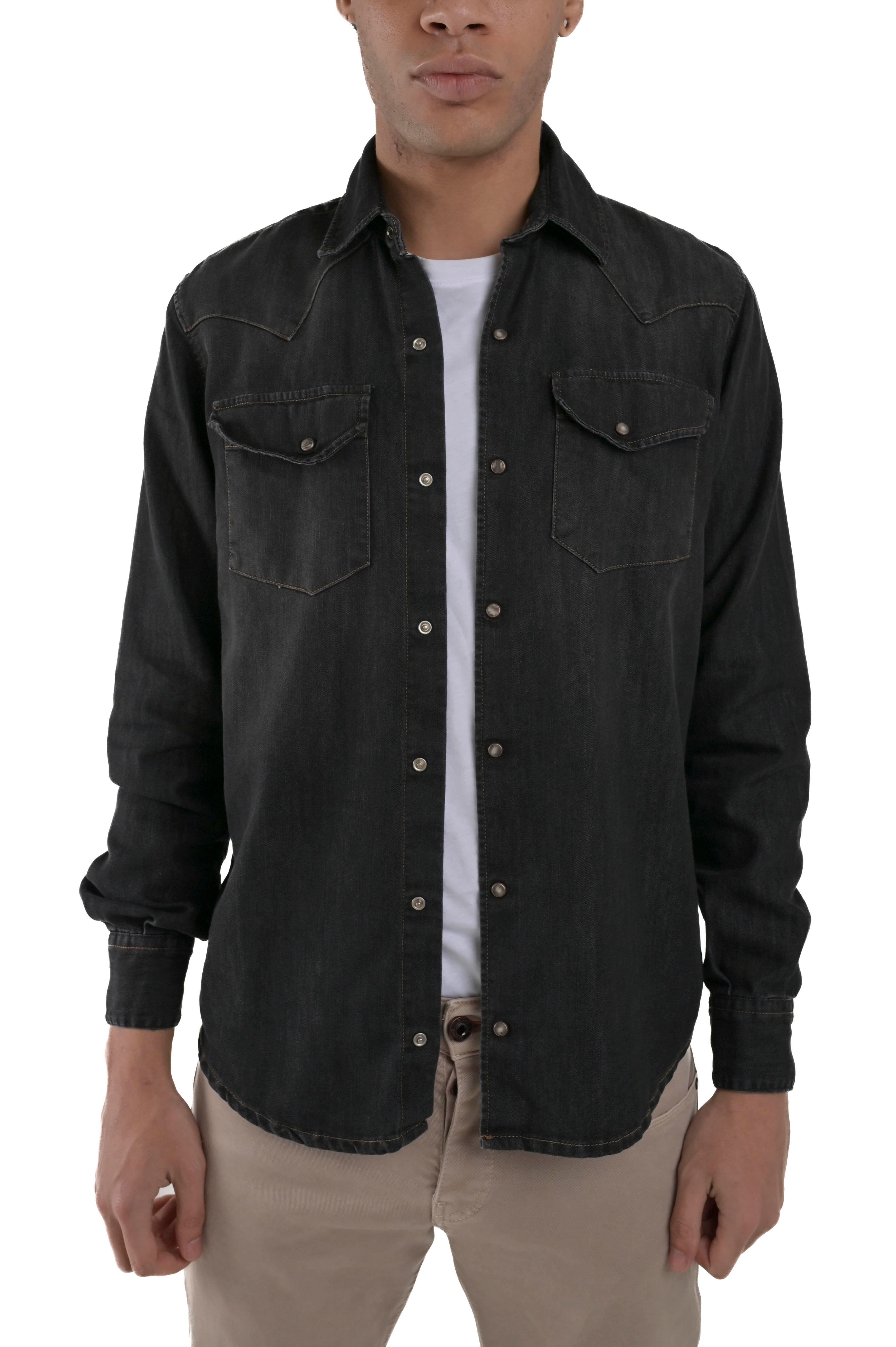 Camicia in denim regular Spy Blk AI03 FW24/25