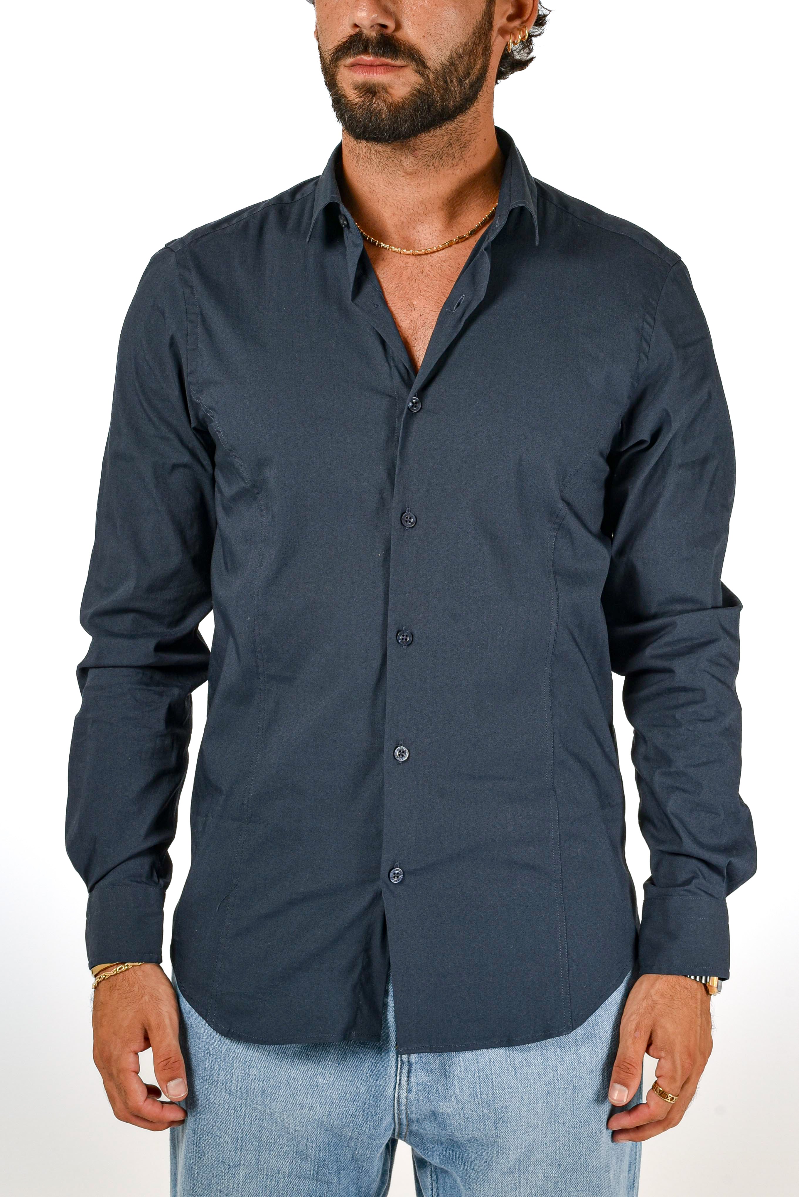 Camicia slim Rod Blu