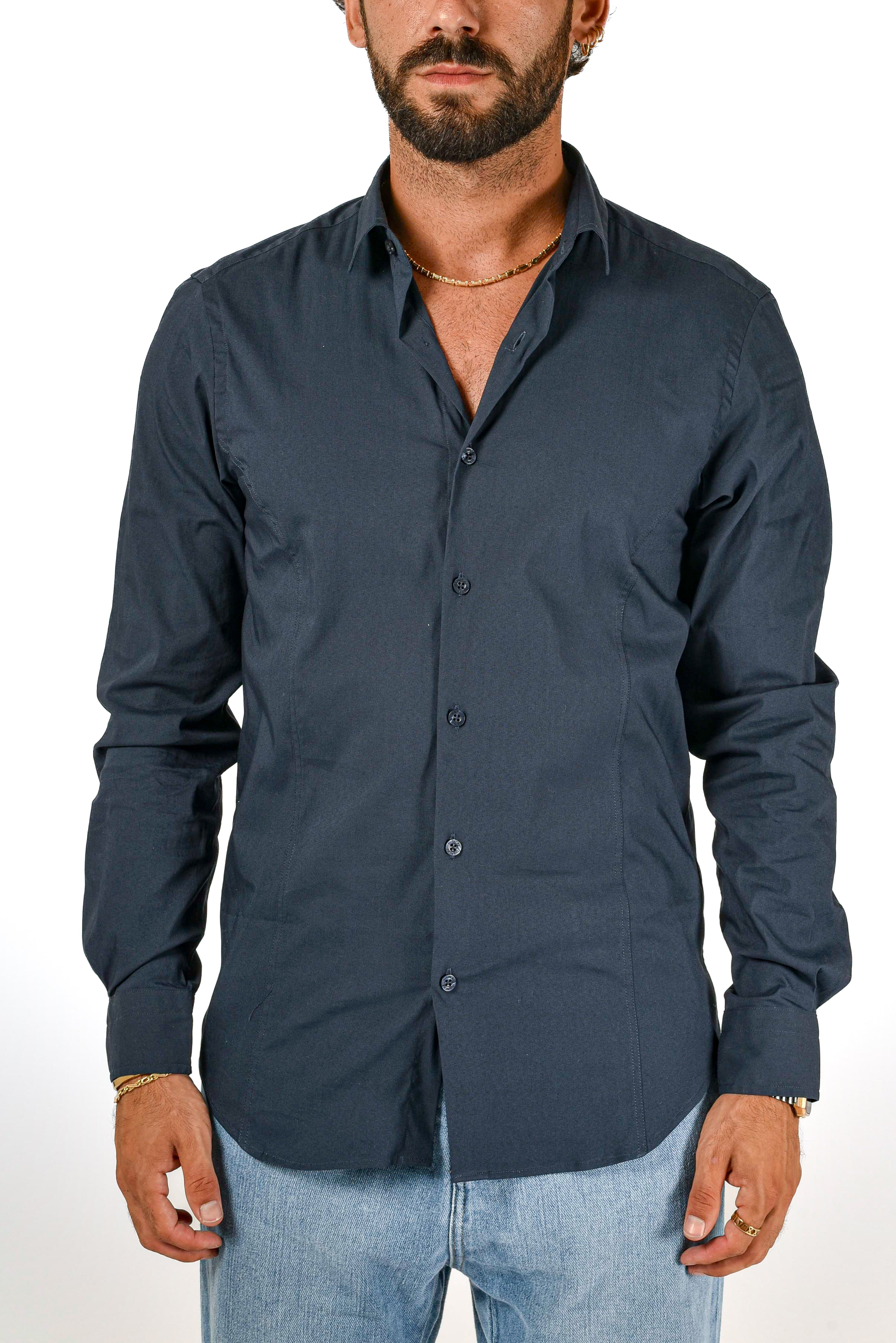 Camicia slim Rod Blu