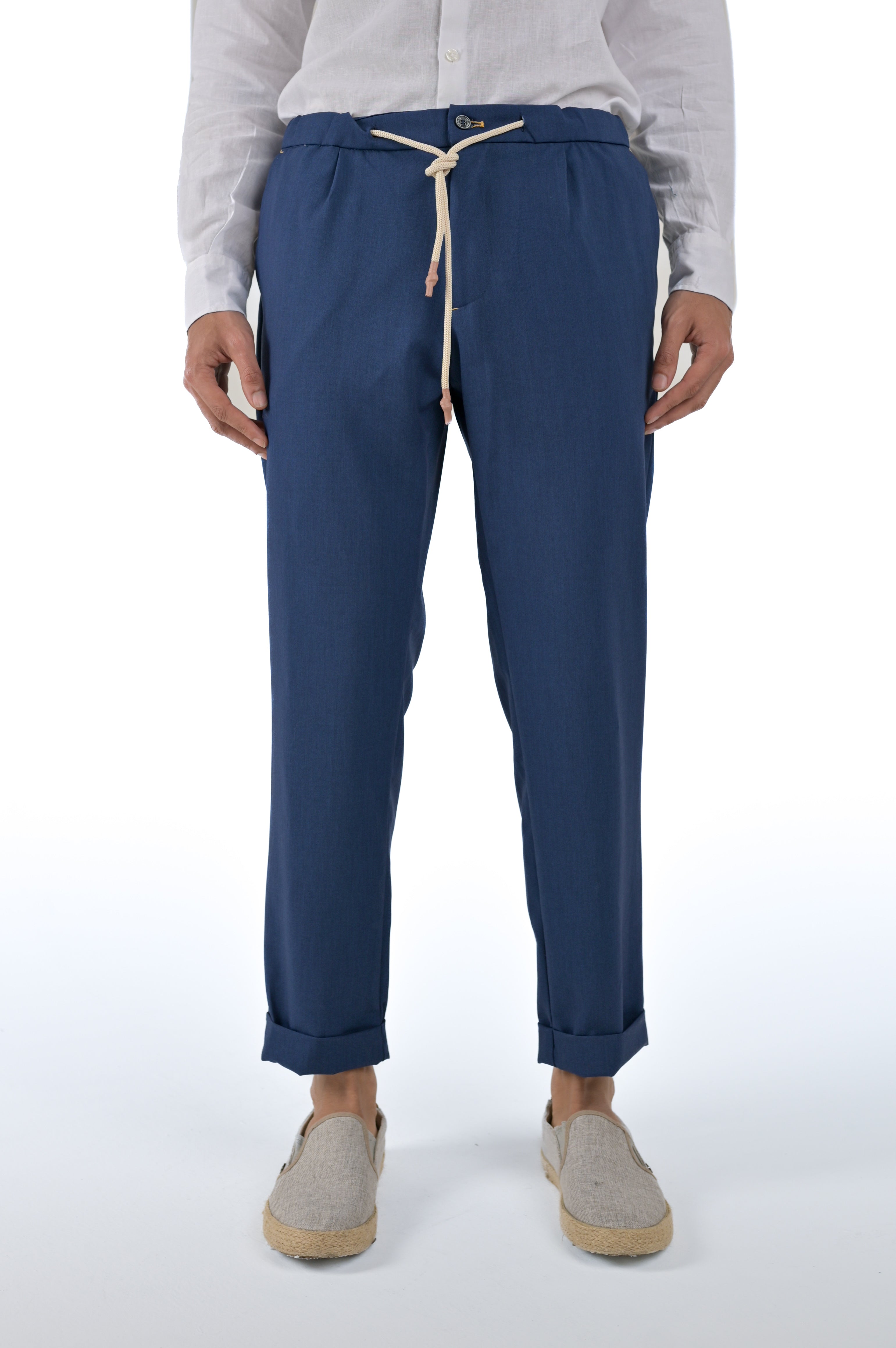 Pantaloni classici tapered Net Santos Blu SS24