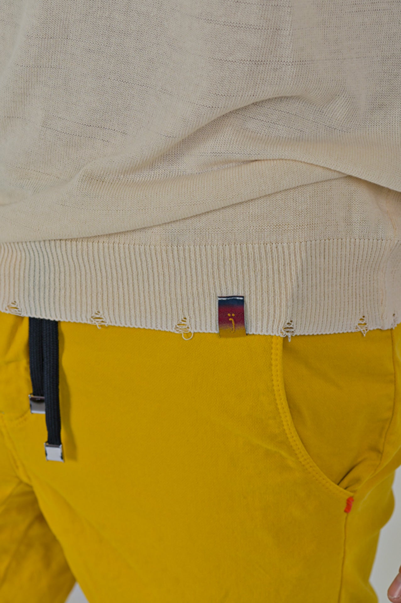 Emme Overspin Mustard Cotton Bermuda Shorts