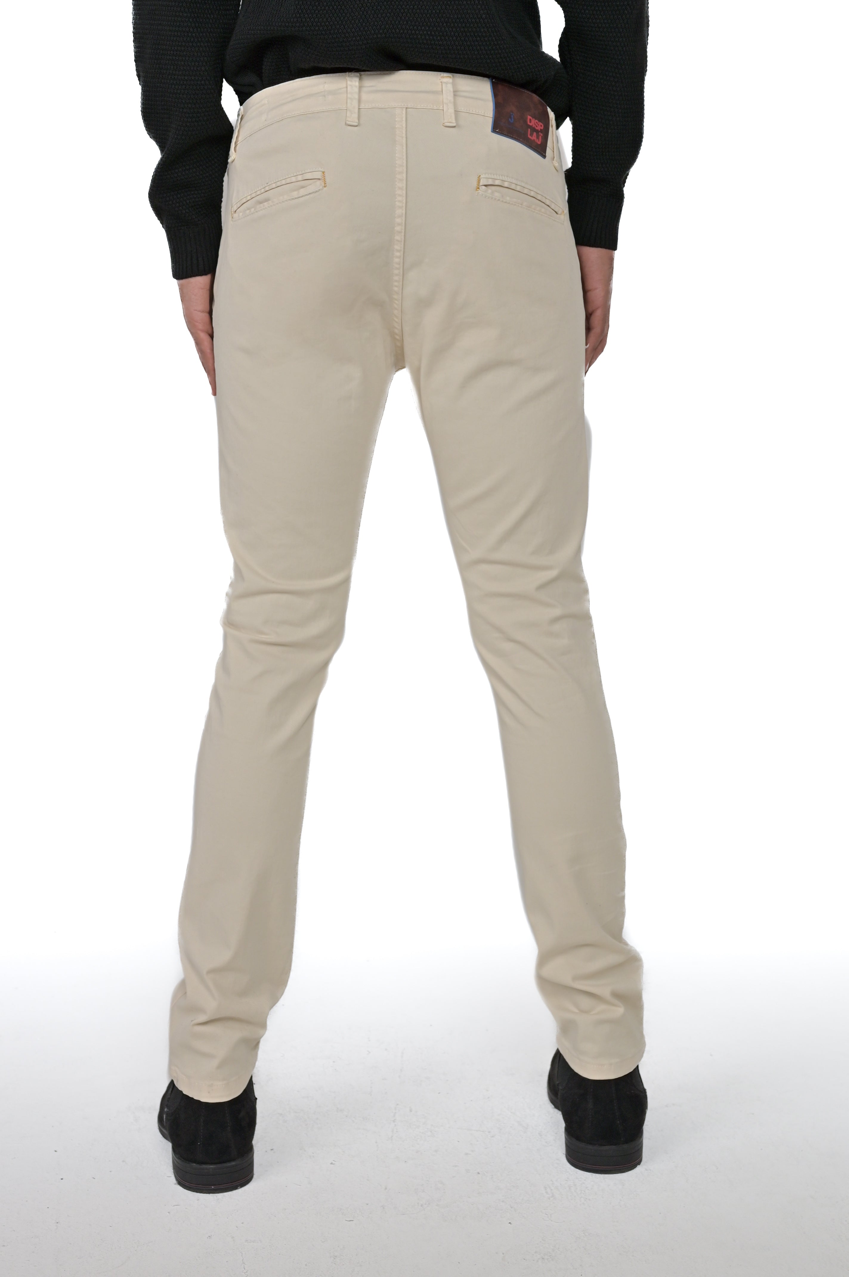 Pantaloni in cotone slim Kinos panna FW24/25