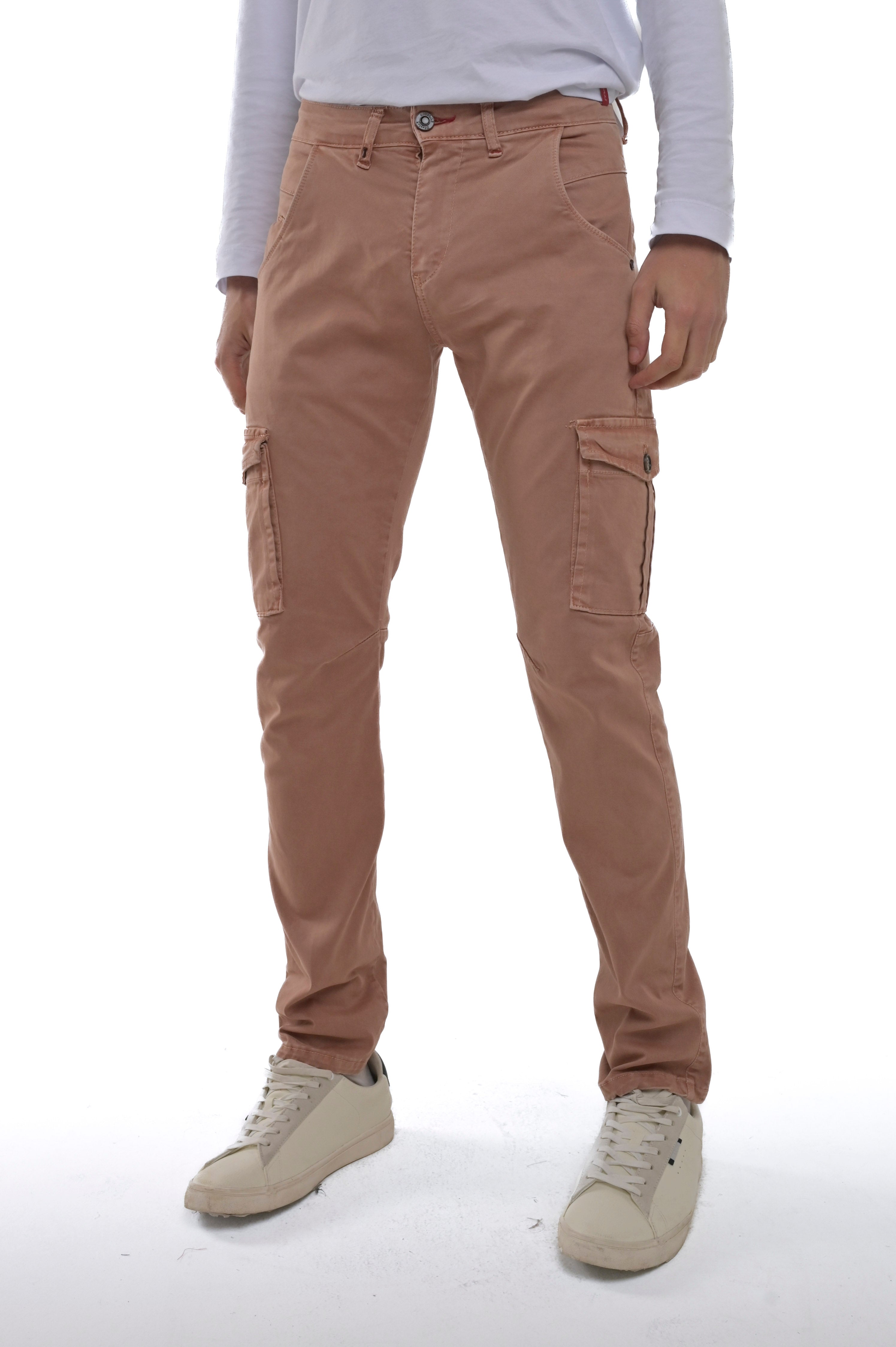 Pantaloni in cotone slim Cezanne terra di siena FW24/25