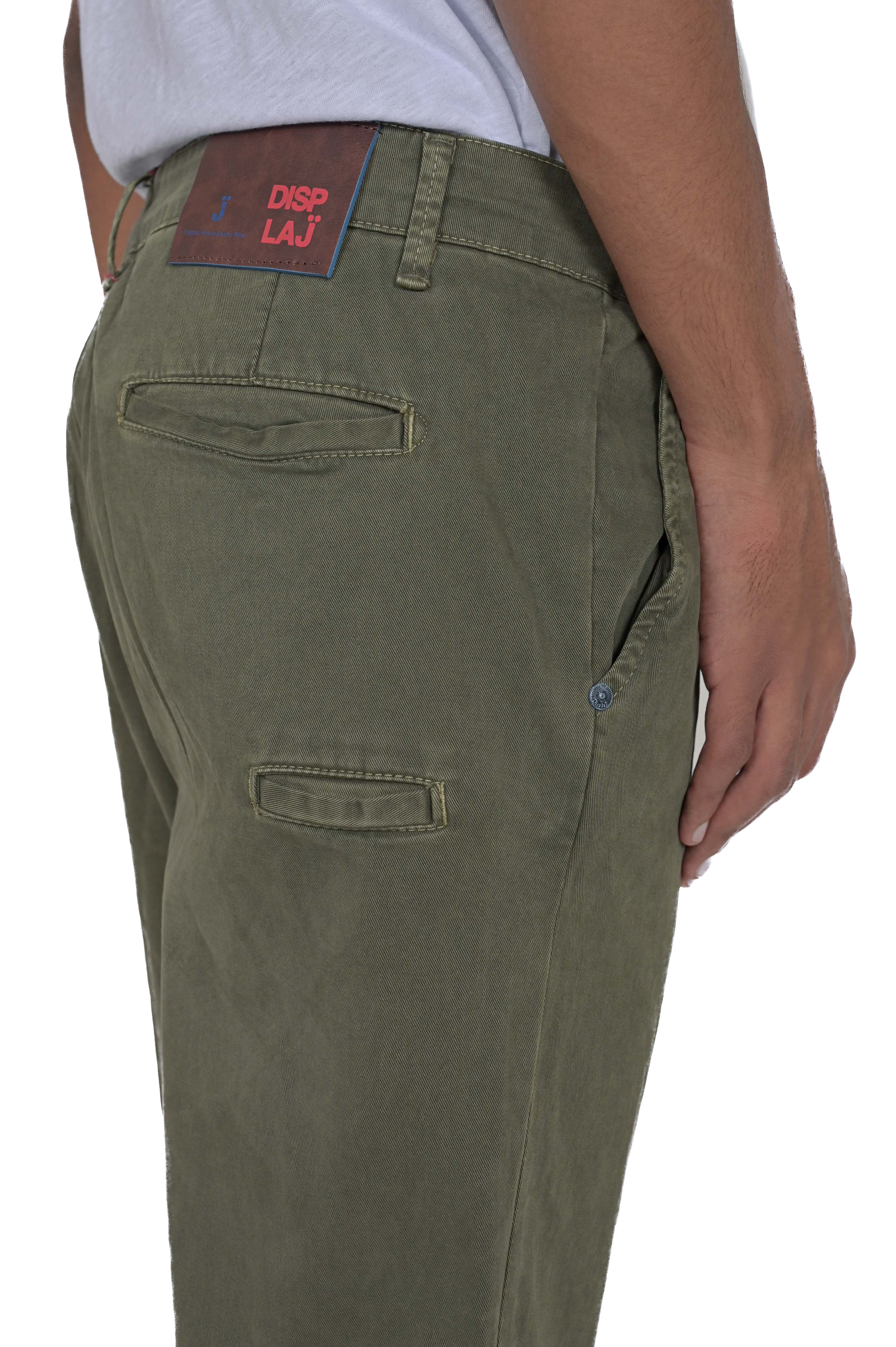 Pantaloni in cotone tapered New Private Gab verde FW24/25