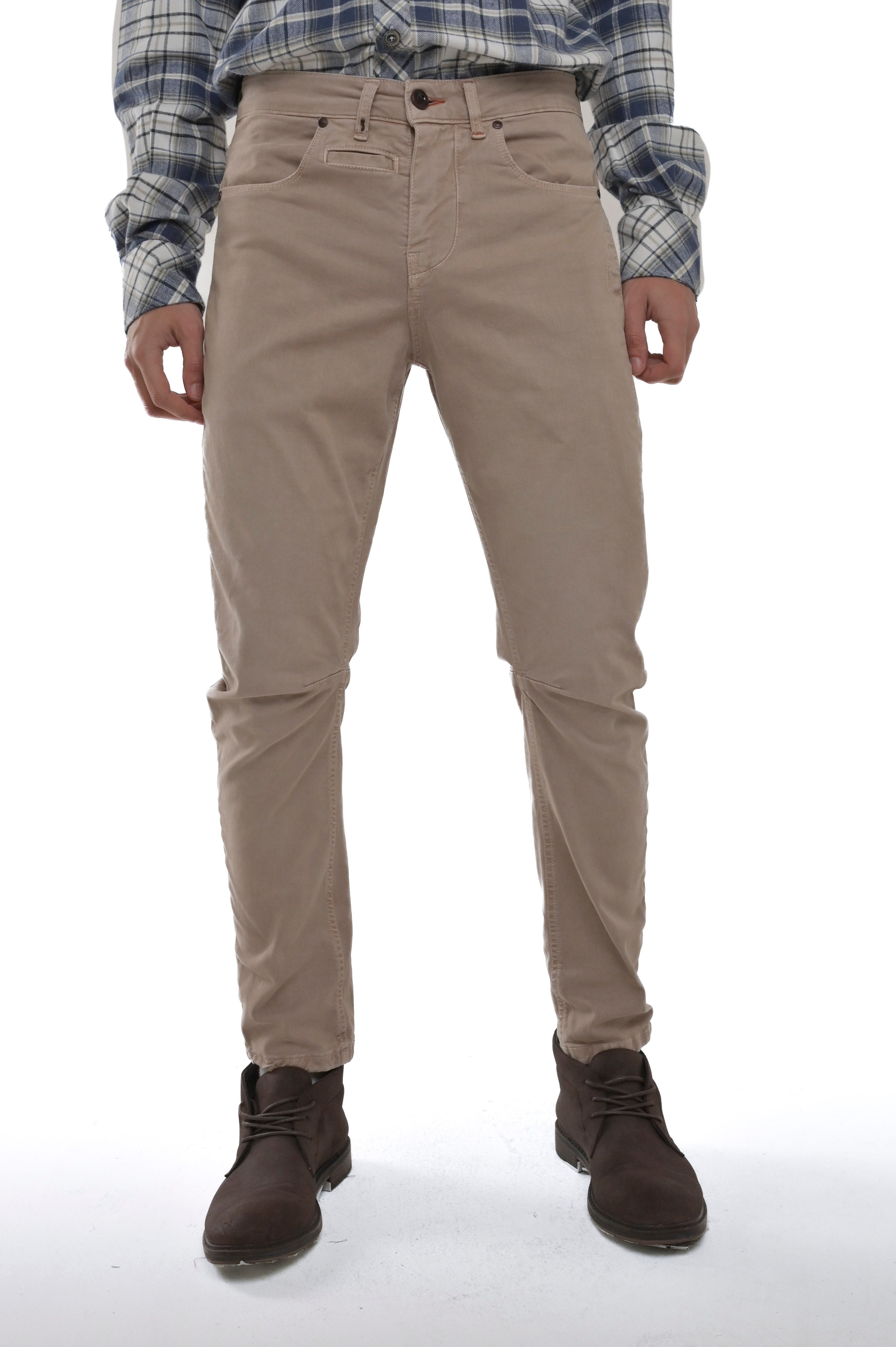 Pantaloni in cotone tapered Vertigo beige FW24/25