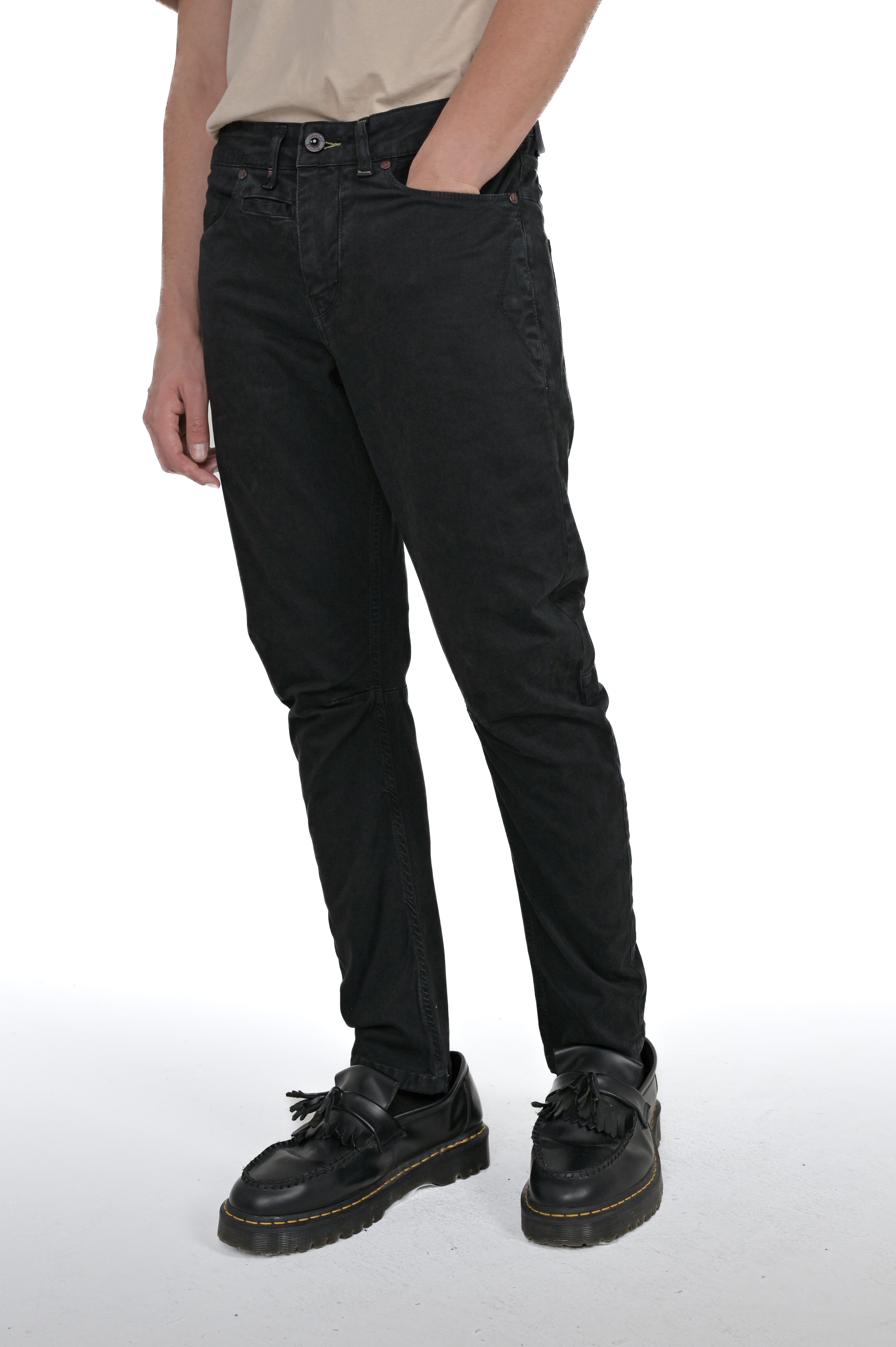 Pantaloni in cotone tapered Vertigo nero FW24/25