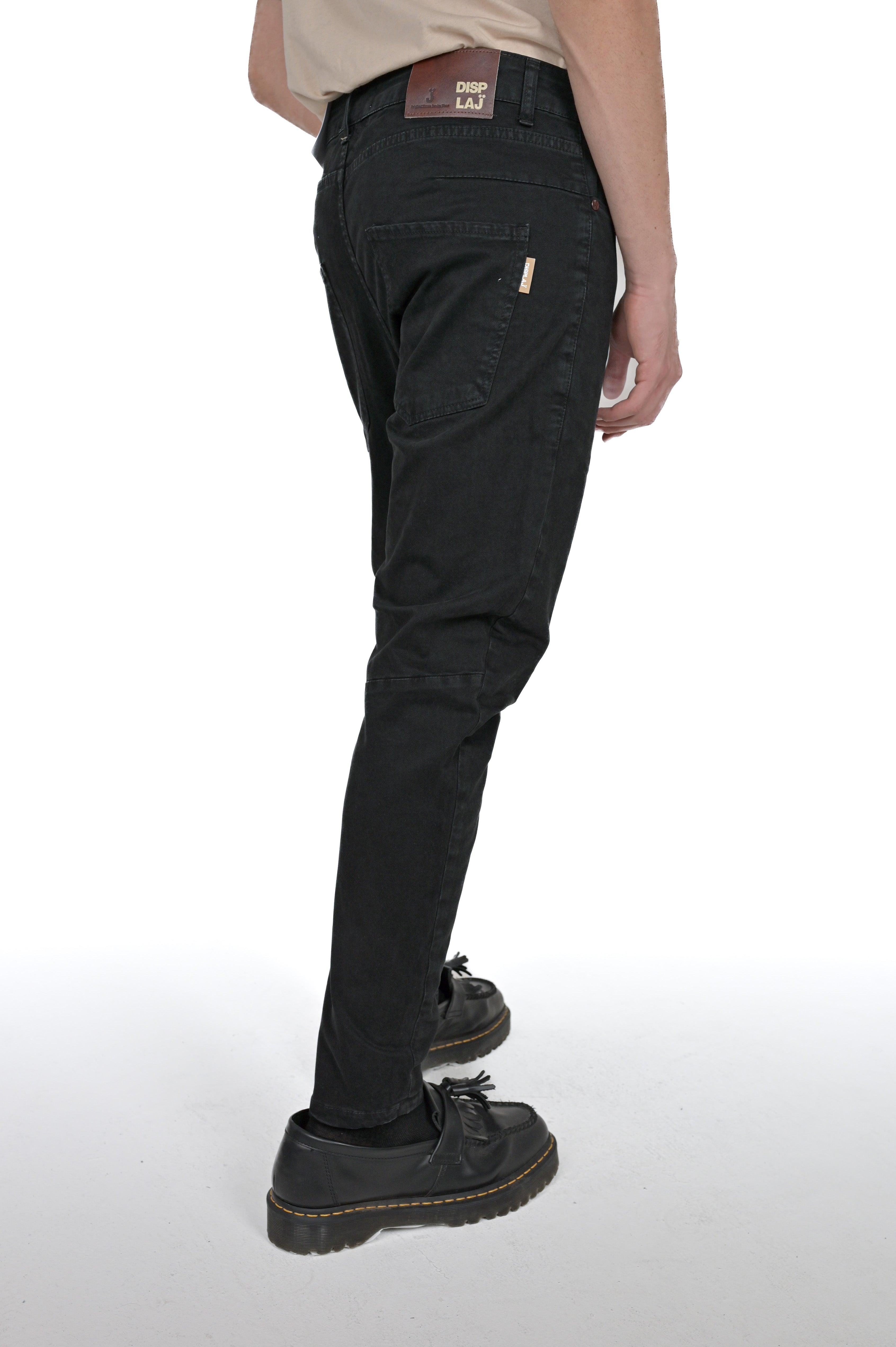 Pantaloni in cotone tapered Vertigo nero FW24/25