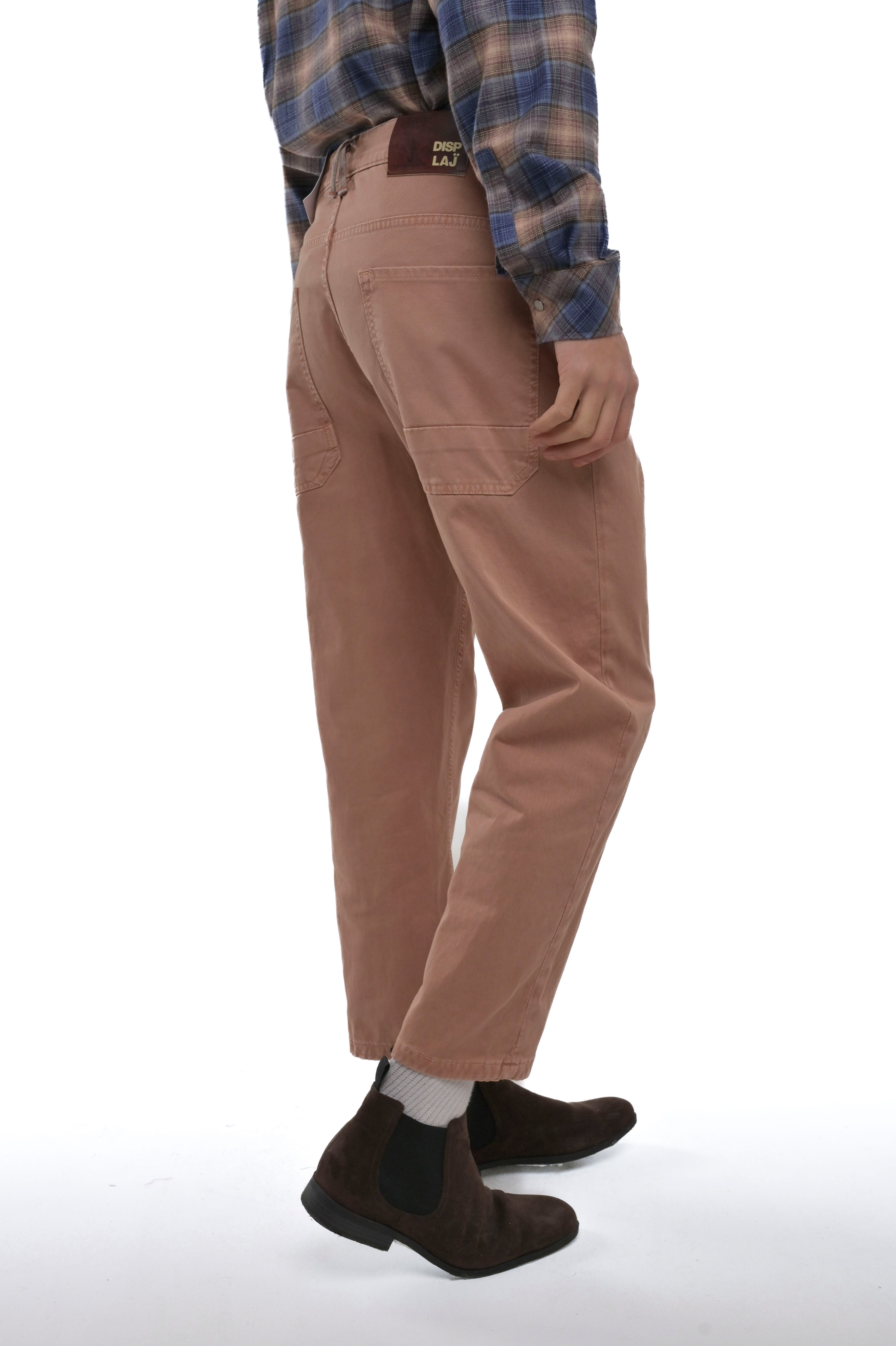 Pantaloni in cotone loose King Pinko terra di siena FW24/25