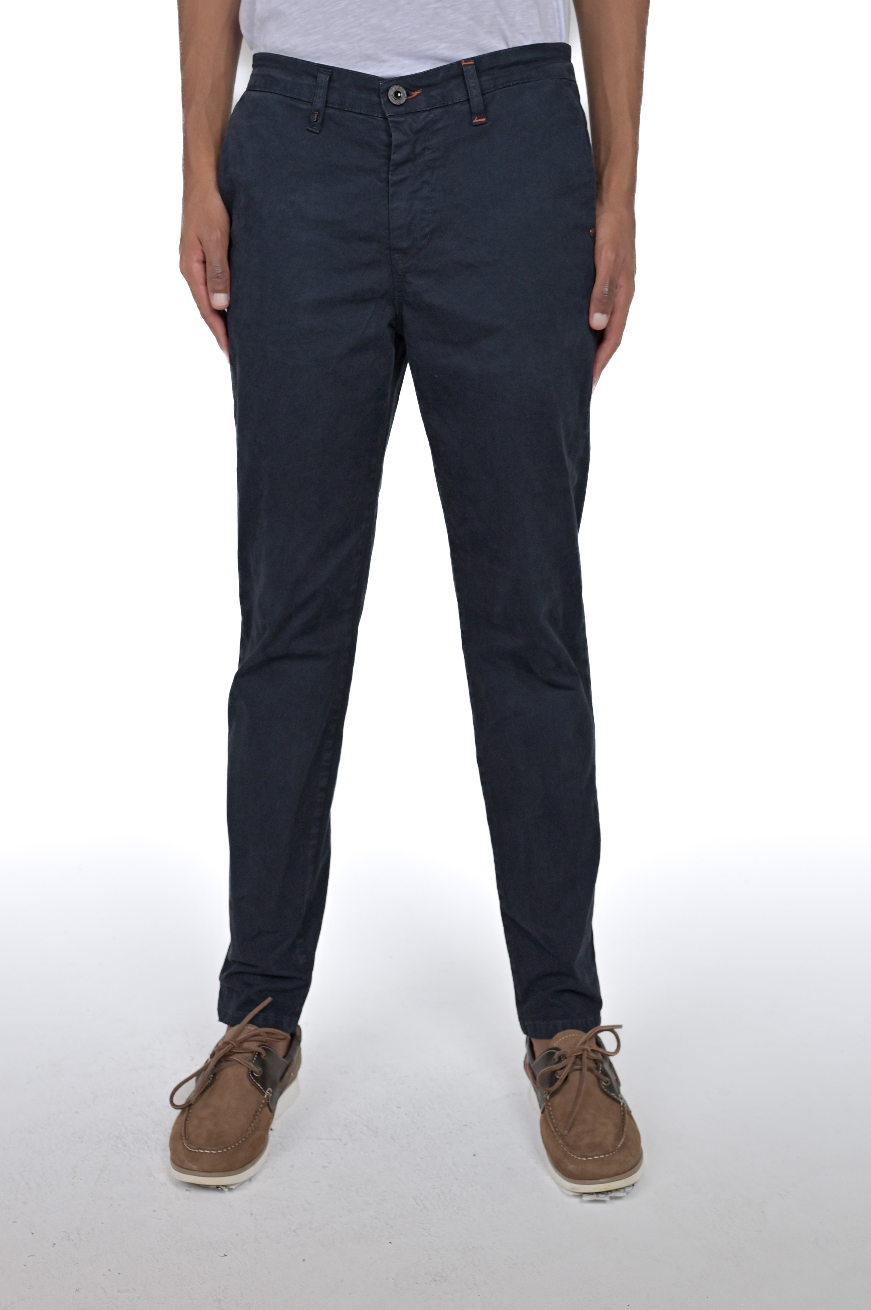 Pantaloni in cotone slim Sonic Raso blu FW24/25