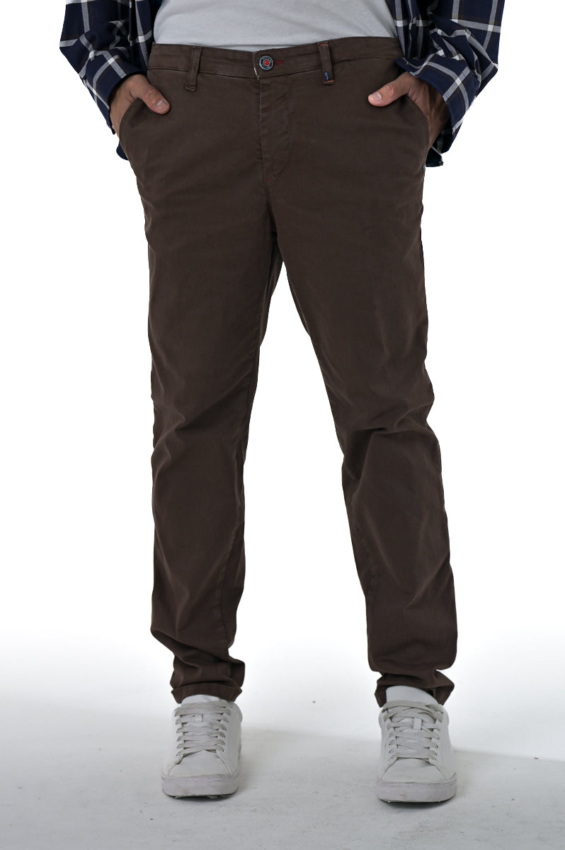 Pantaloni in cotone slim Sonic Raso moro FW24/25