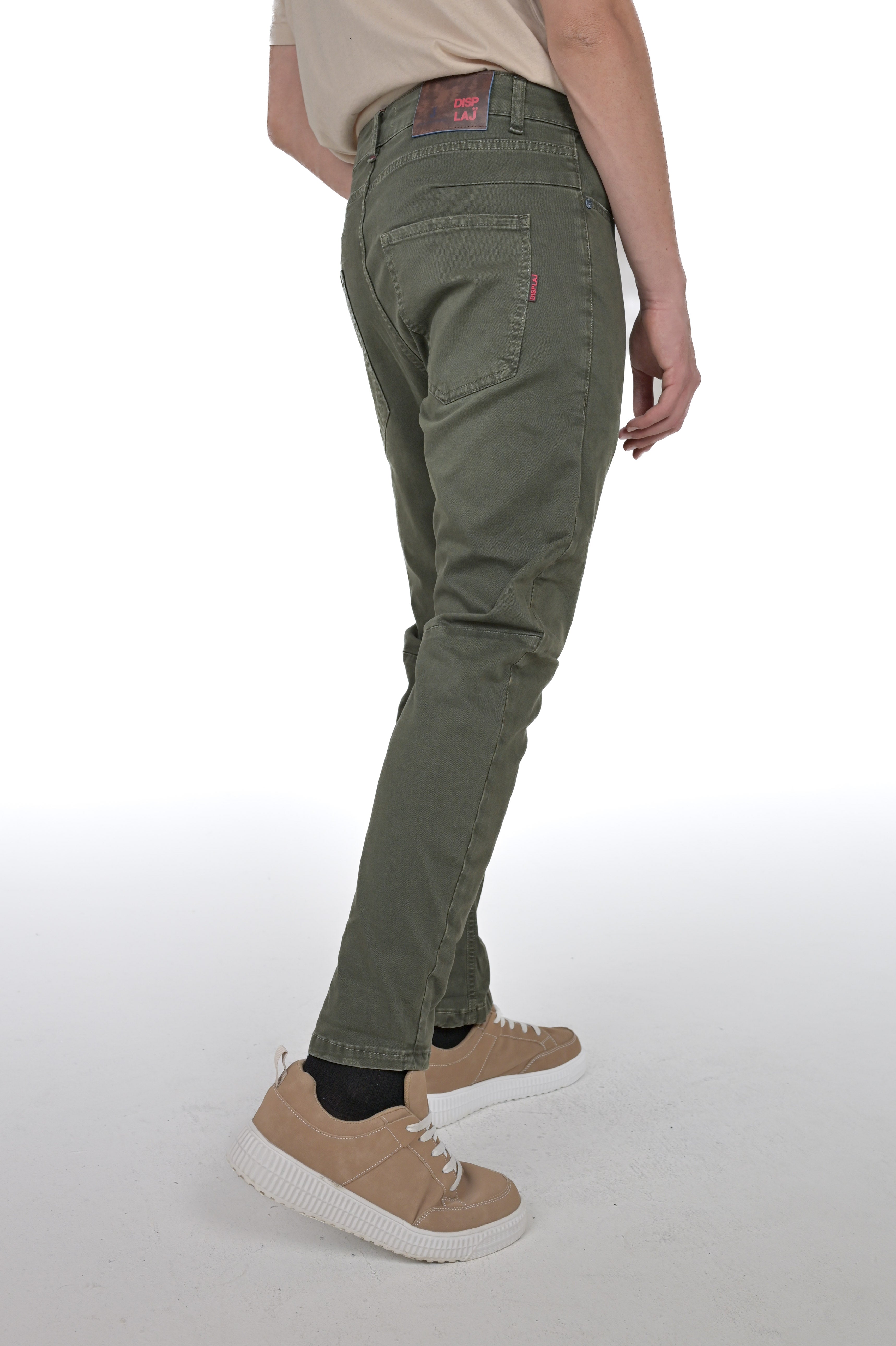 Pantaloni in cotone tapered Vertigo verde FW24/25