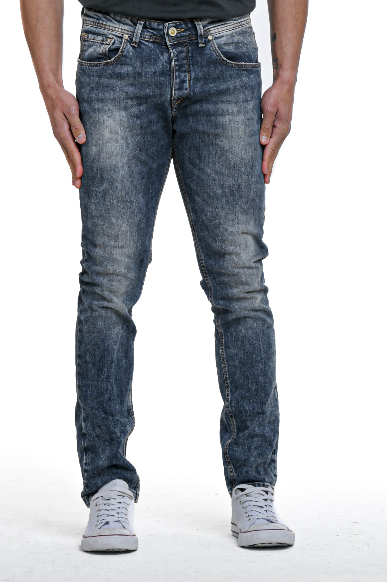 New London Marbled slim jeans SS23