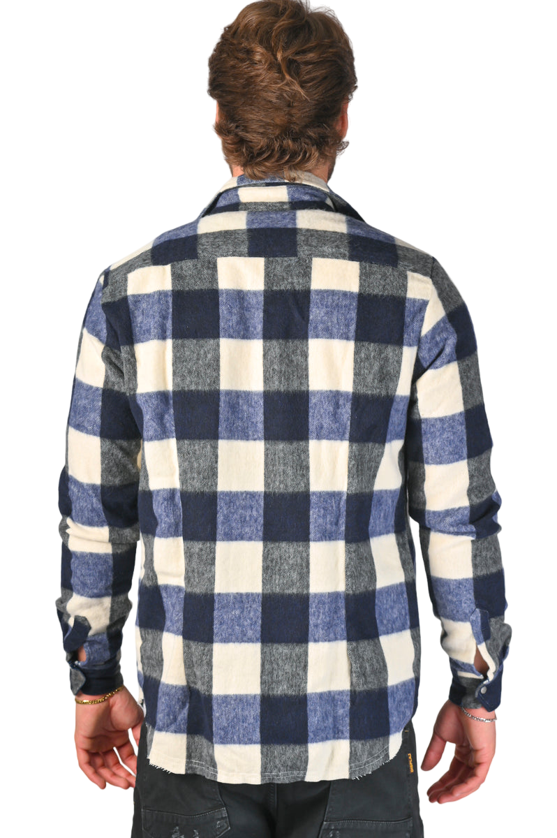 Live Ann Drep 445 Blue Regular Flannel Shirt FW22/23