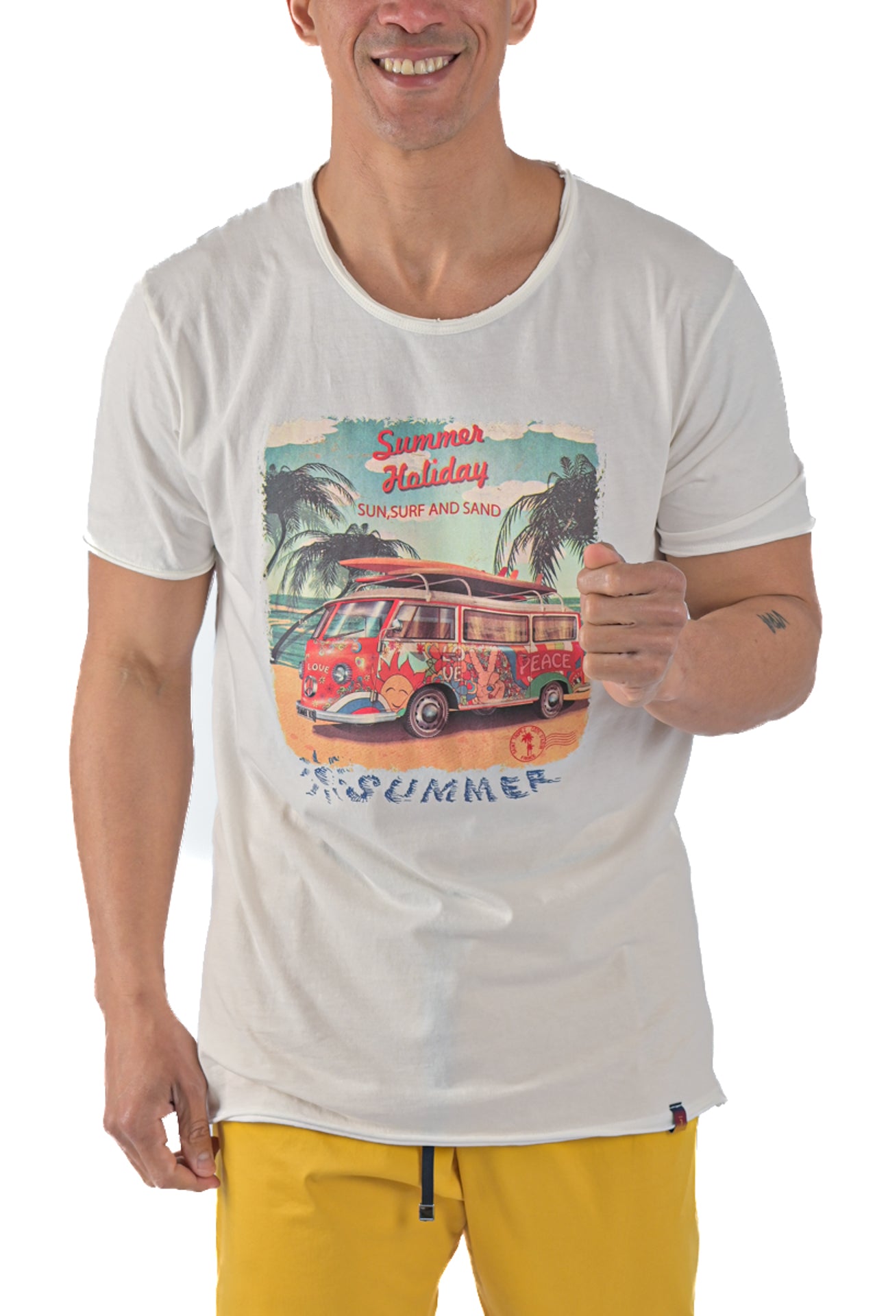 T-shirt in cotone DPE 2305 bianco SS23