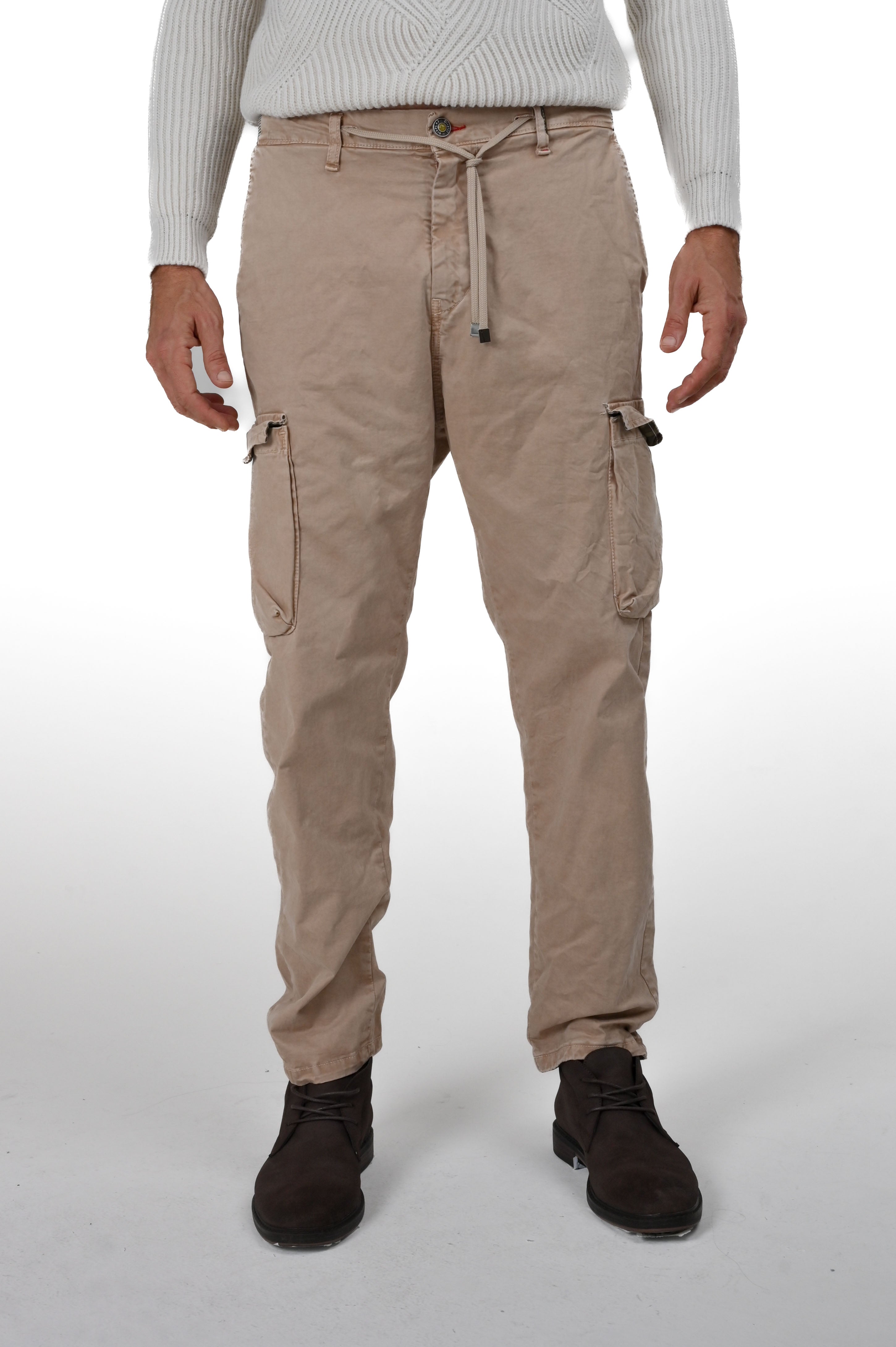 Pantaloni in cotone regular Screen Raso beige FW24/25