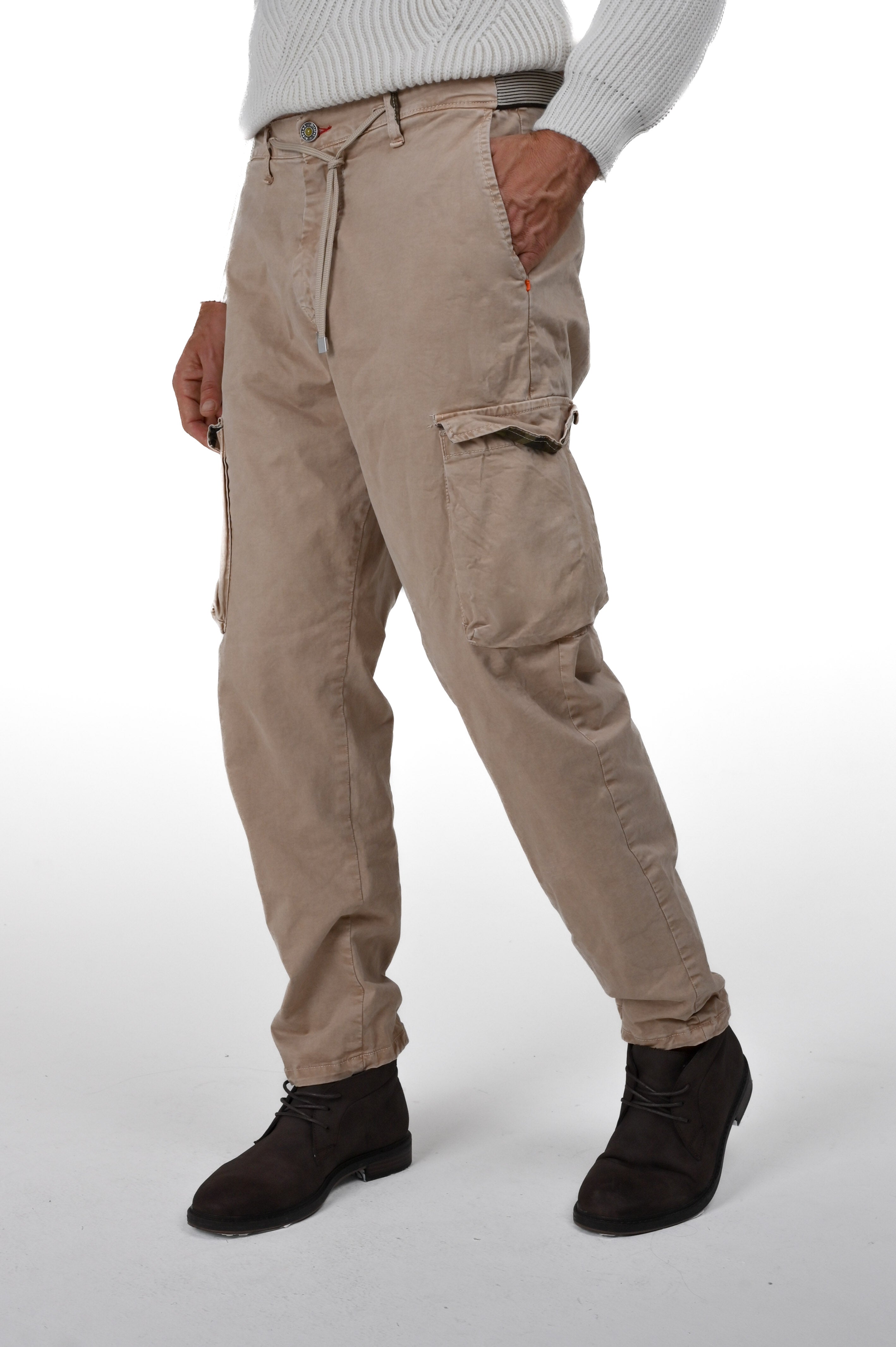 Pantaloni in cotone regular Screen Raso beige FW24/25