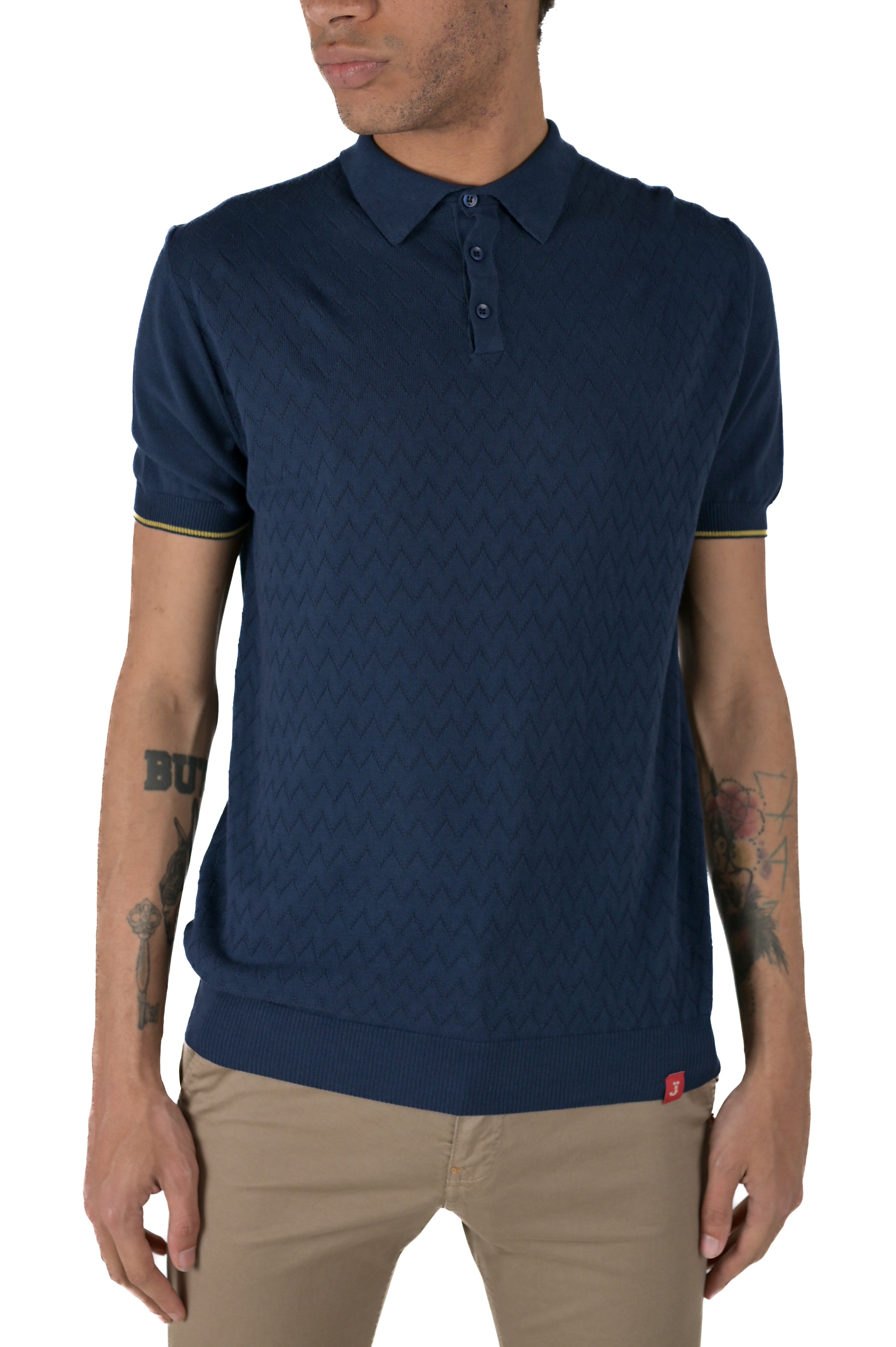 Polo regular DS 2477 Blu SS24