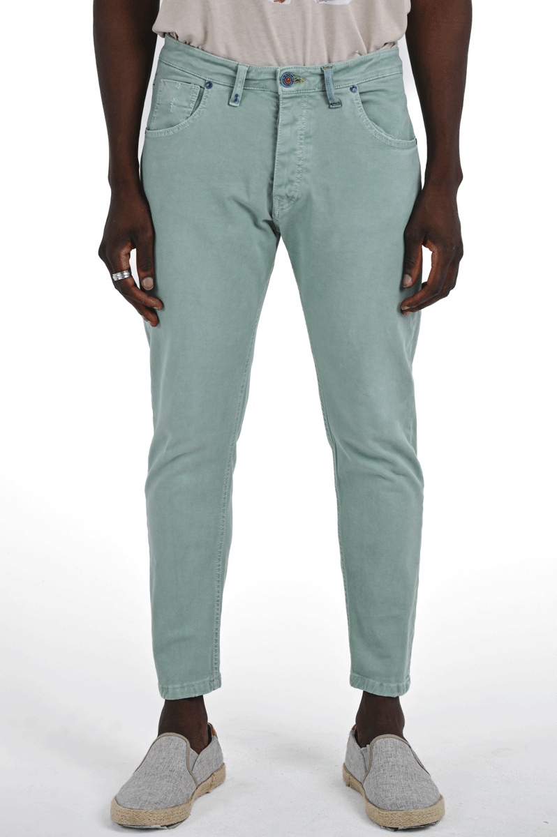 Slim Pants Life Libeccio Aqua Green SS24