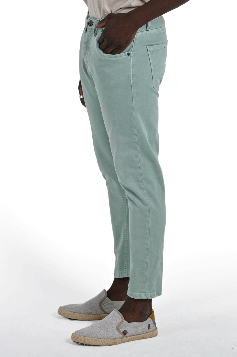 Pantaloni slim Life Libeccio Verde Acqua SS24