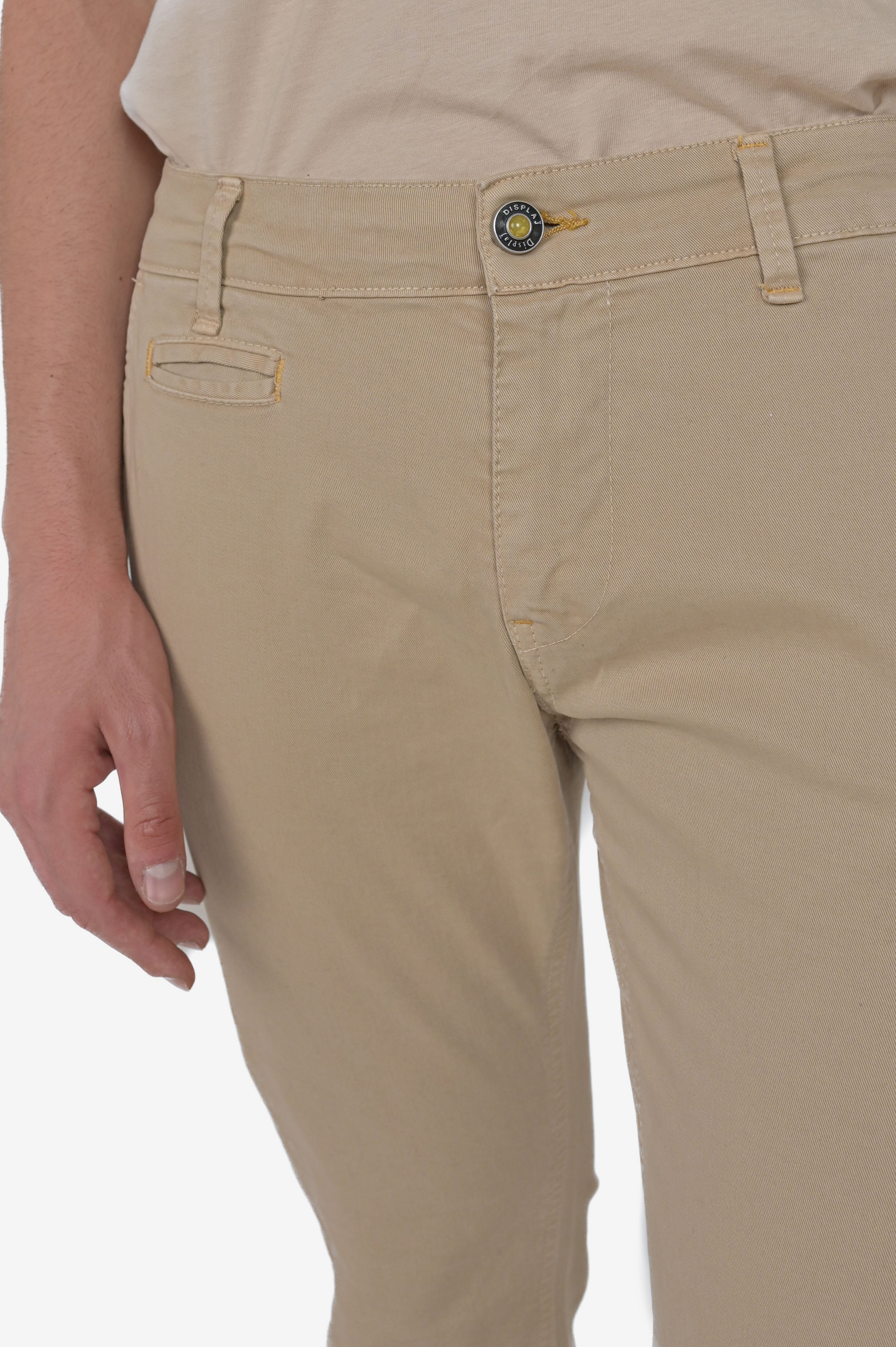 Pantaloni in cotone slim Kinos beige FW24/25