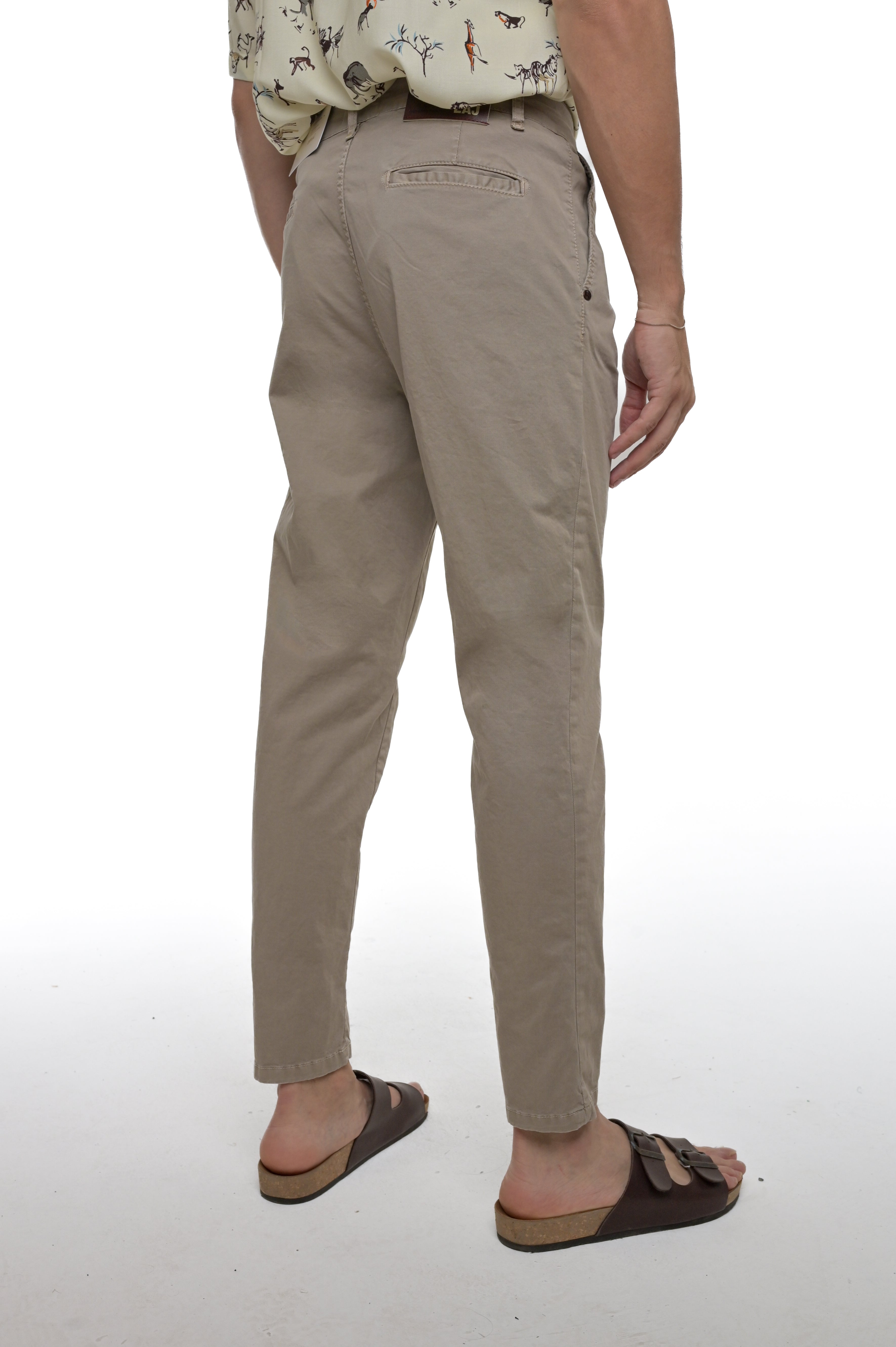 Pantaloni in cotone tapered New Private beige SS25