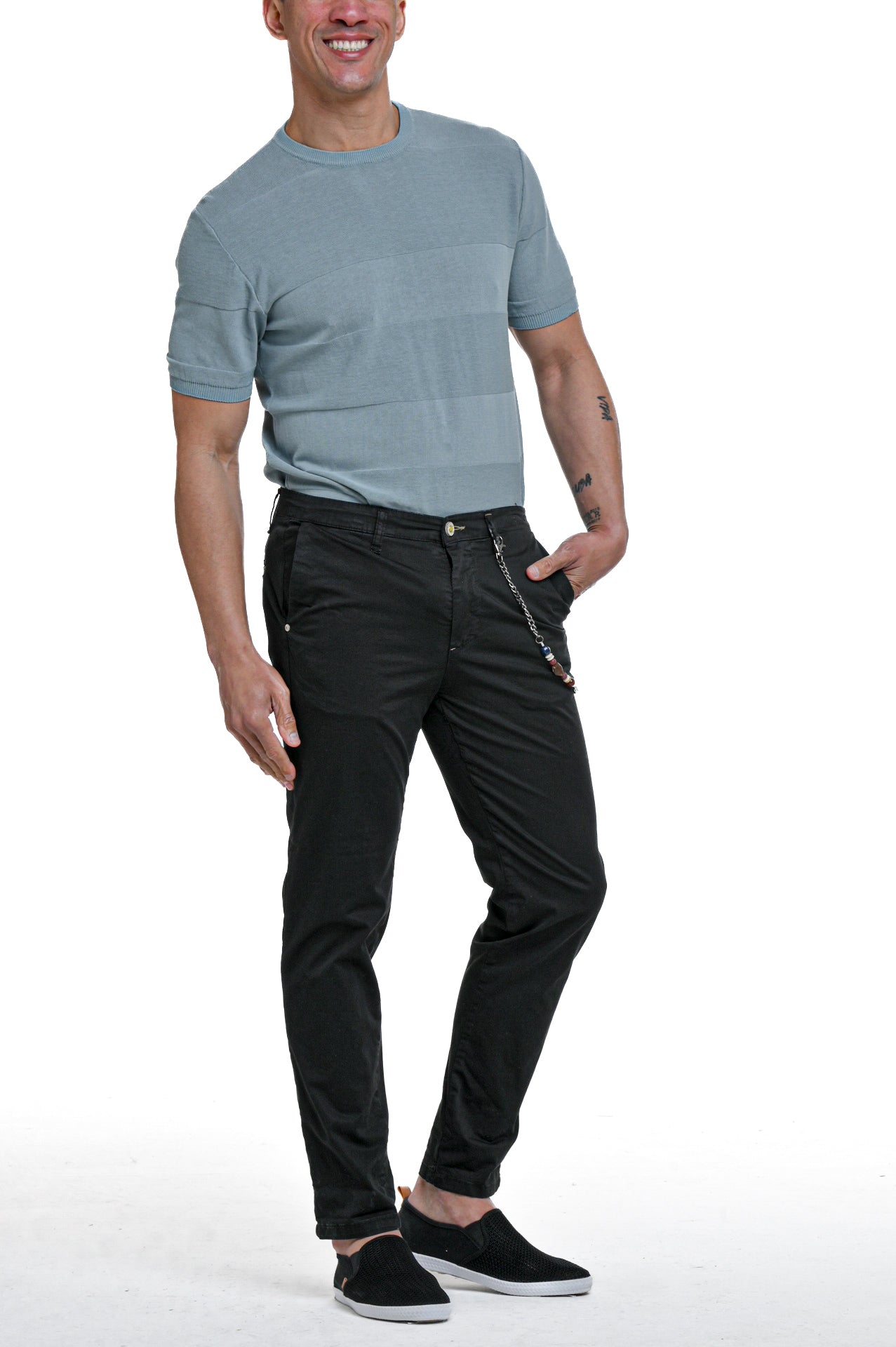 Slim Cotton Trousers Sonic Raso SS23