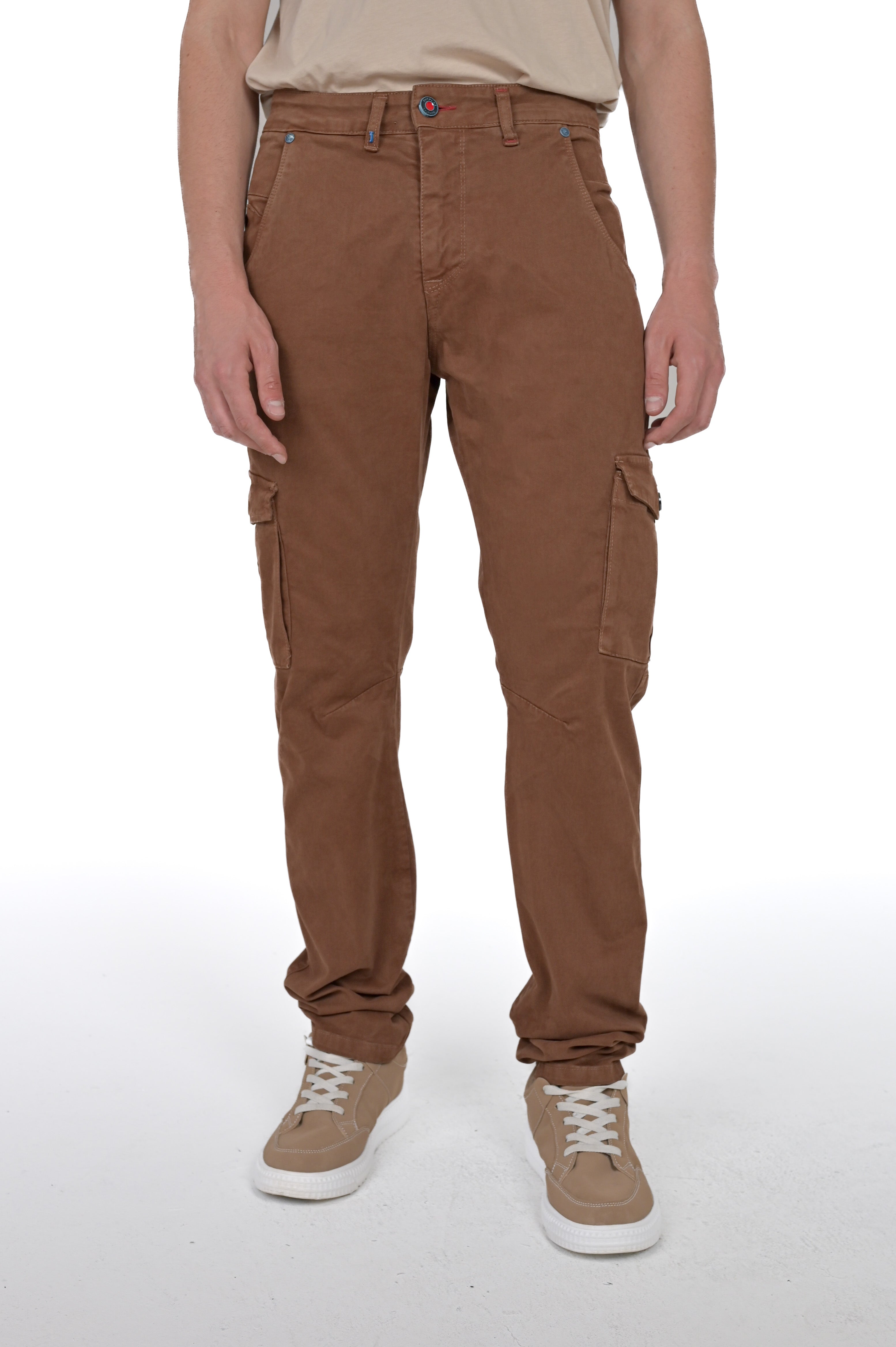 Pantaloni in cotone slim Cezanne bruciato FW24/25