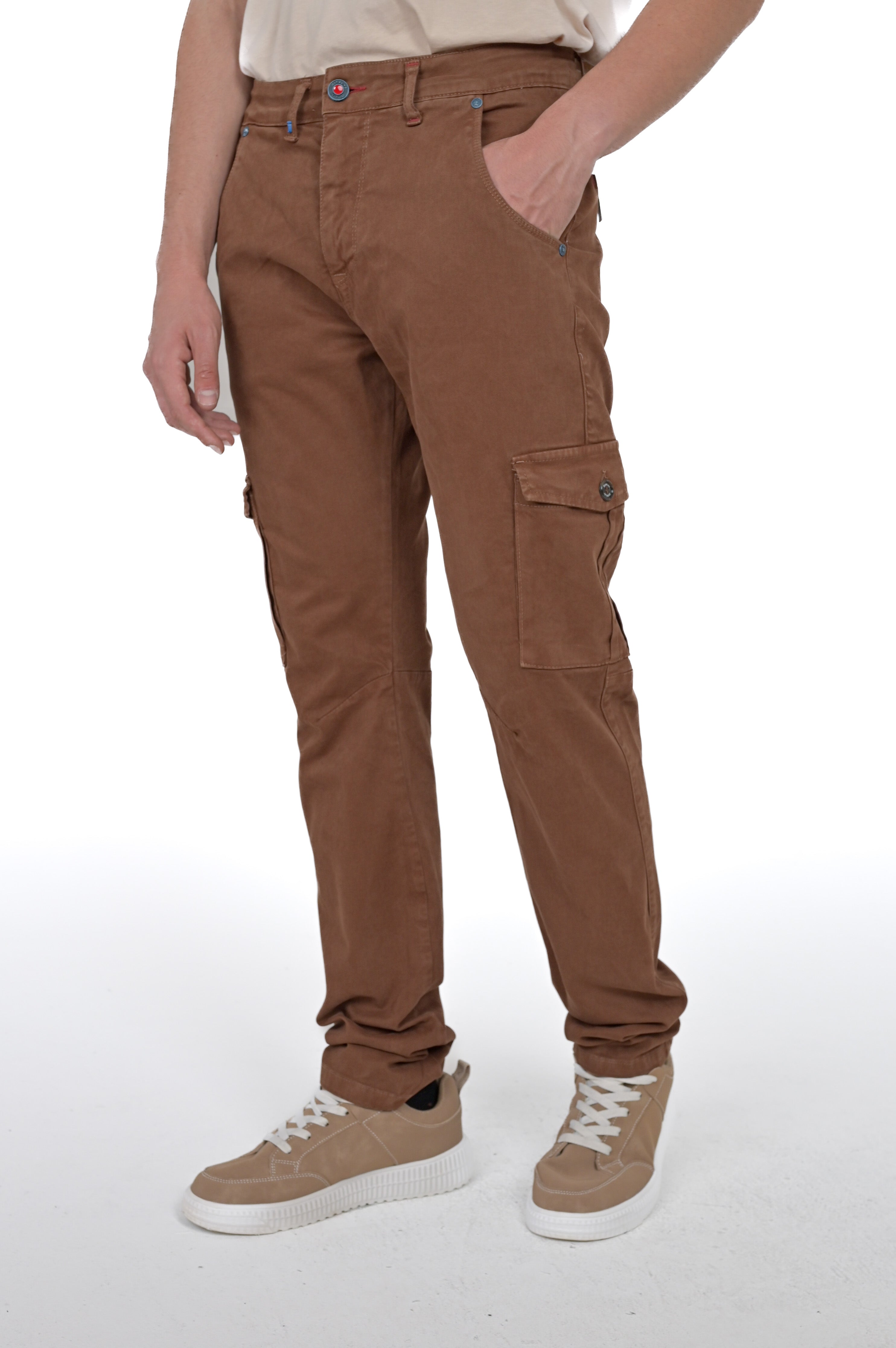 Pantaloni in cotone slim Cezanne bruciato FW24/25