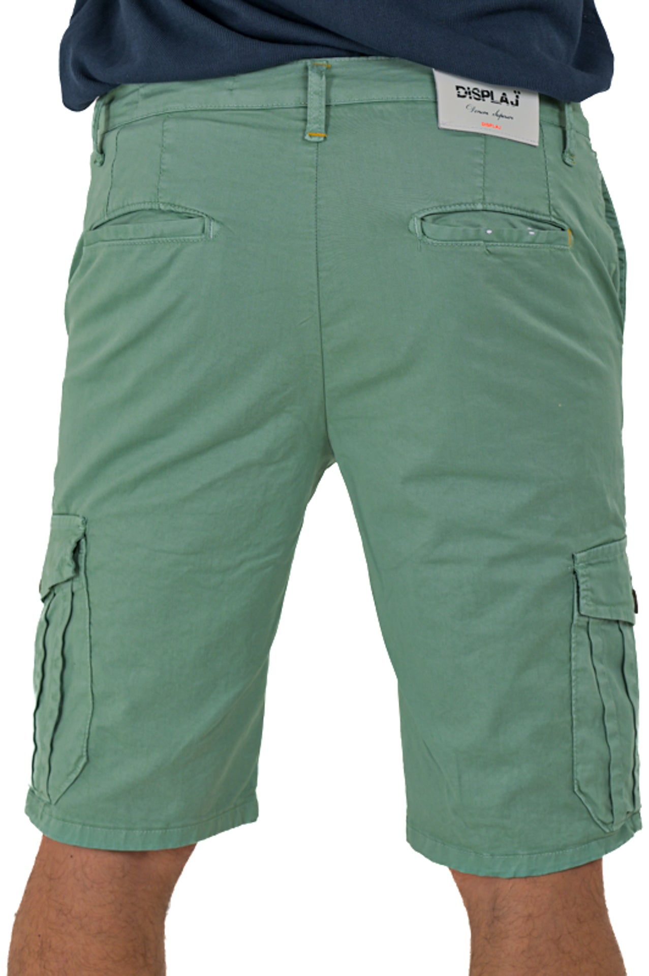 Sonic Slim Cotton Bermuda Shorts Tascone Green Aqua