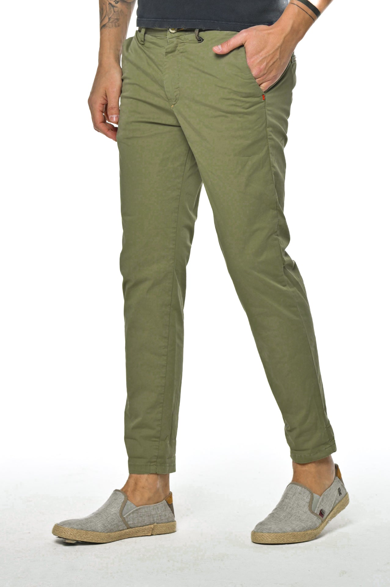 Slim Cotton Trousers Sonic Raso SS23