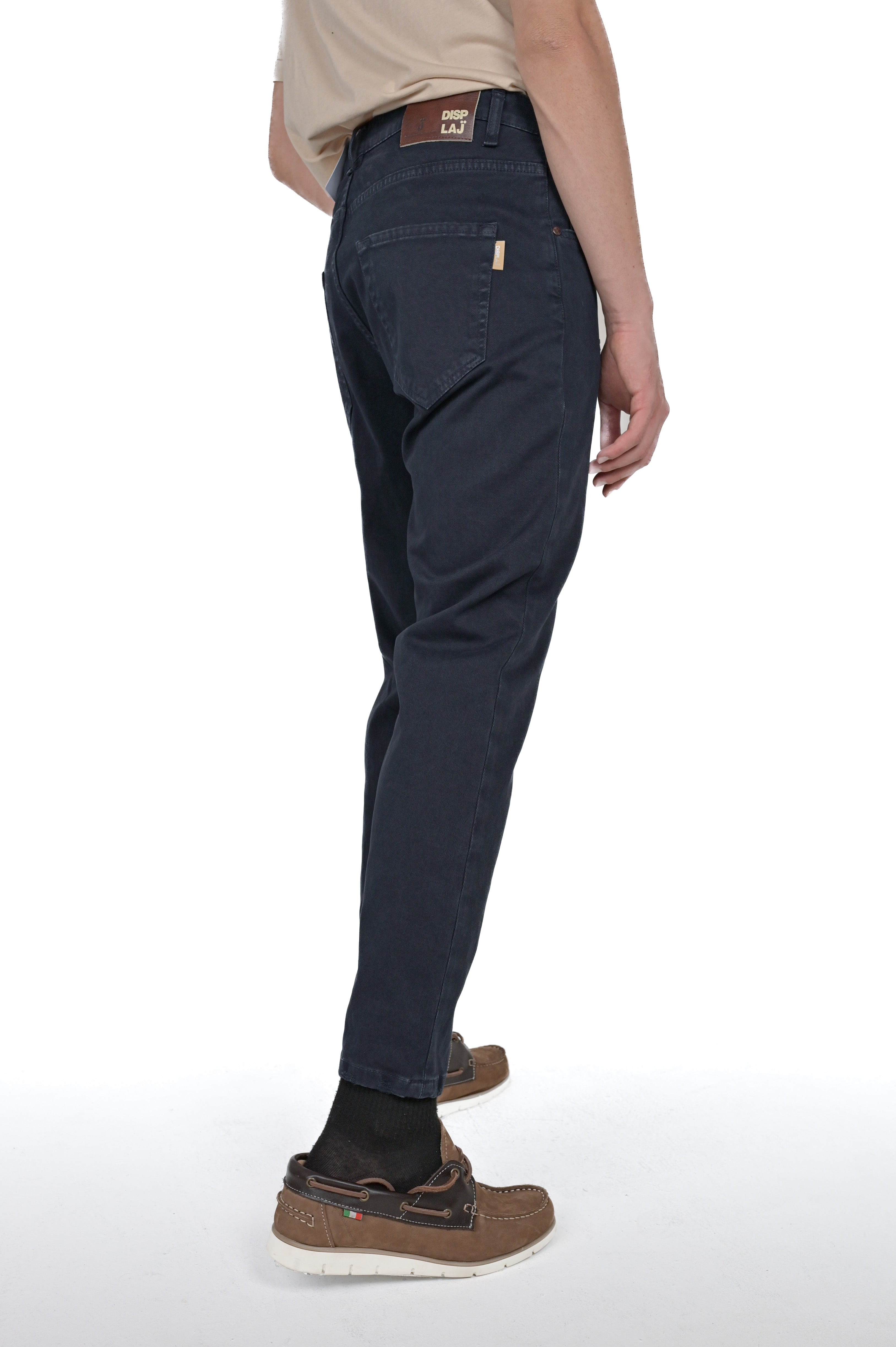 Life Libeccio AI07 Blue Slim Cotton Trousers FW24/25