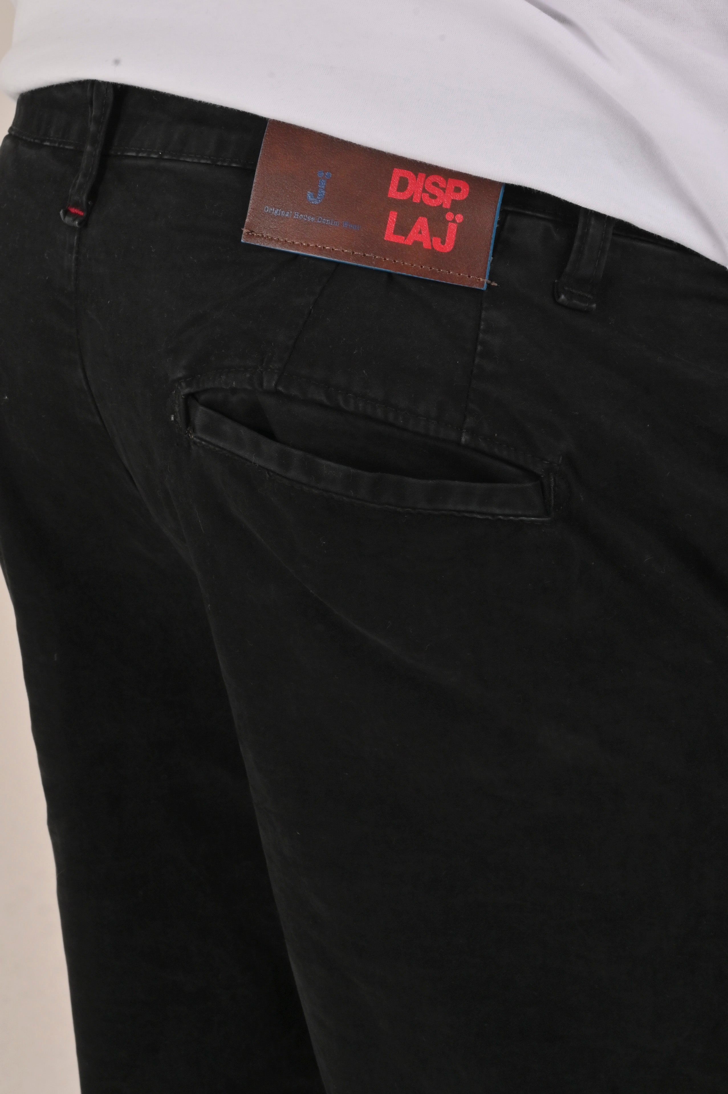 Pantaloni in cotone slim Sonic Raso nero FW24/25