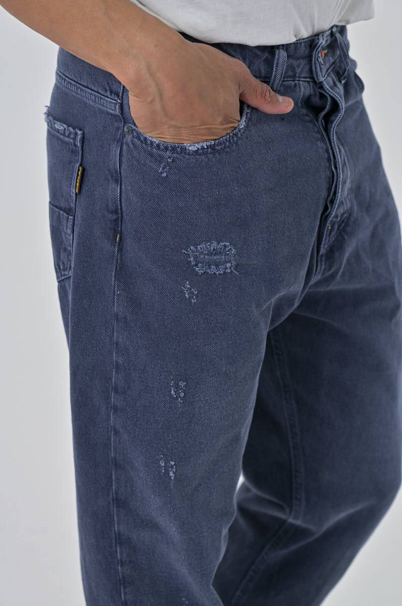 Pantalone Loose Wide Bull blu FW23/24