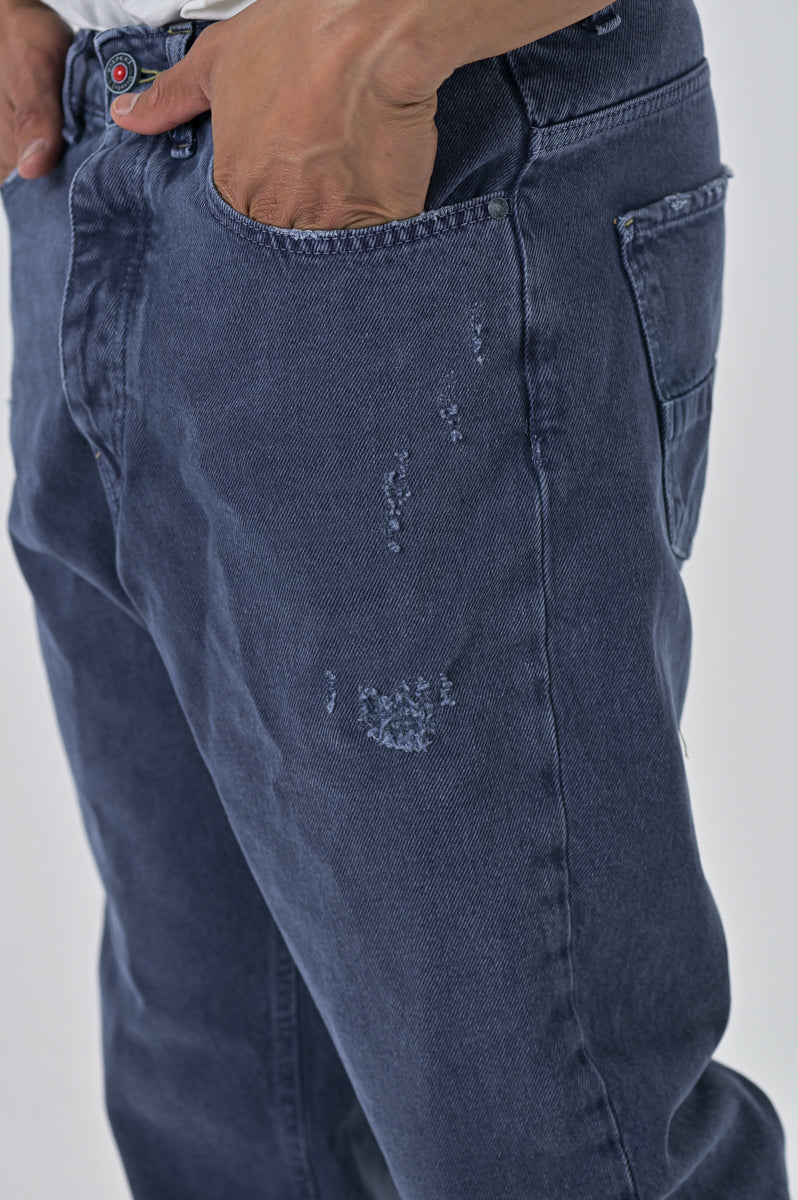 Pantalone Loose Wide Bull blu FW23/24