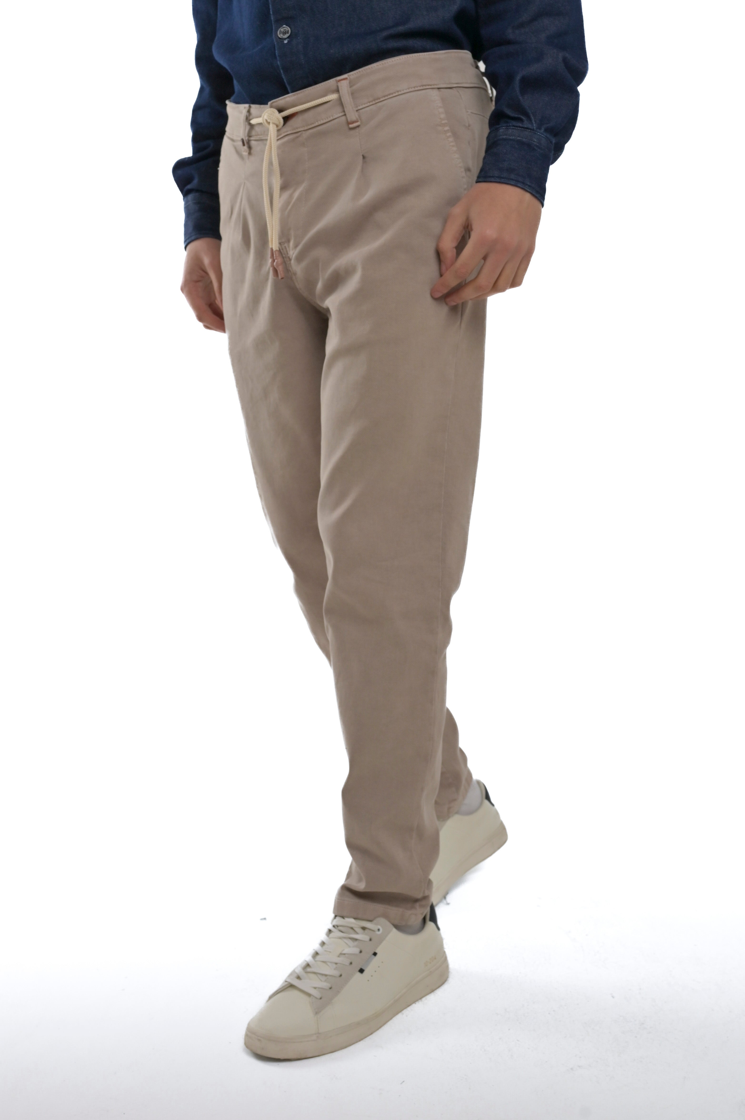 Pantaloni in cotone regular Different Berlino beige FW24/25