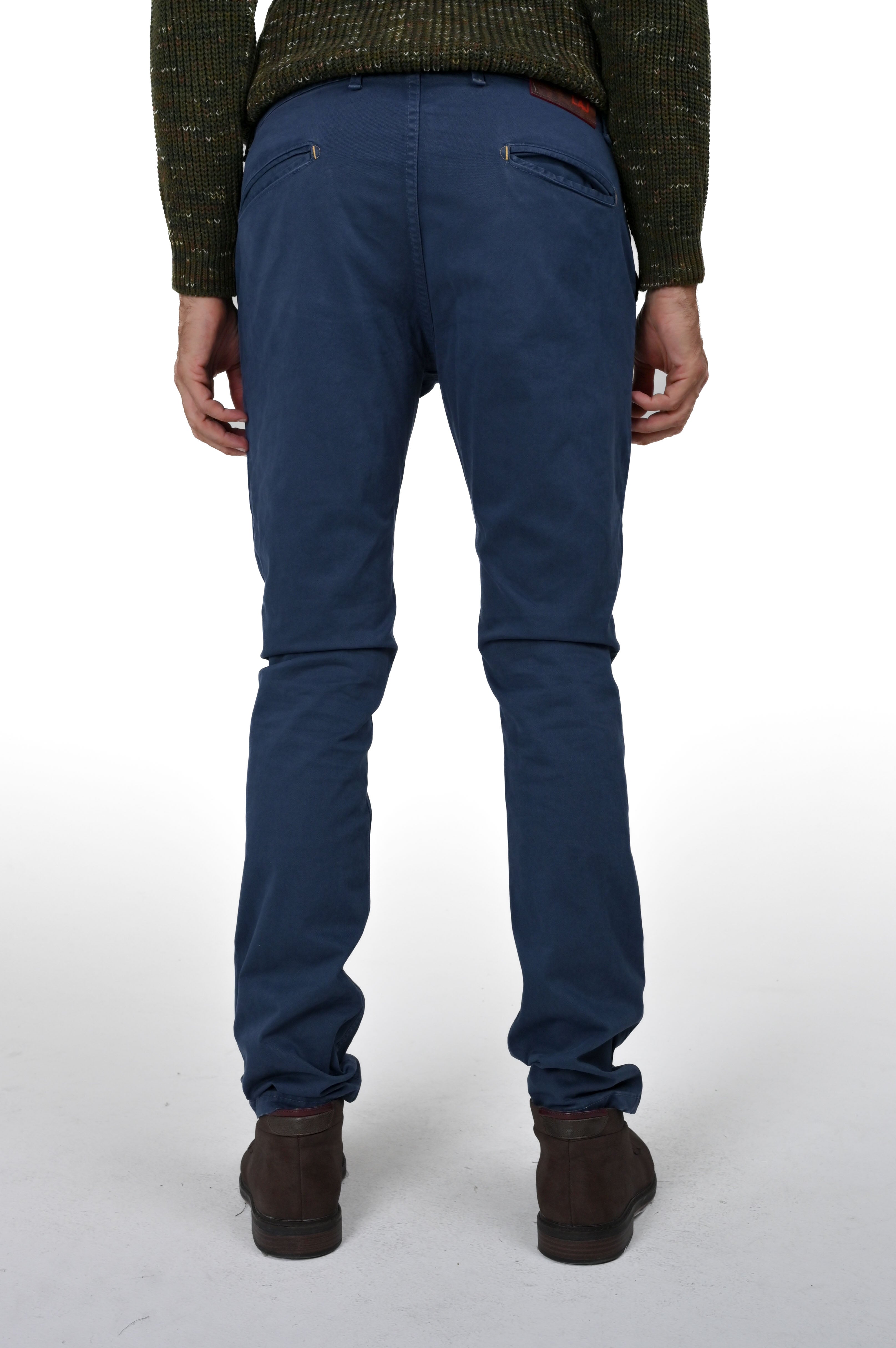 Pantaloni in cotone slim Kinos inchiostro FW24/25