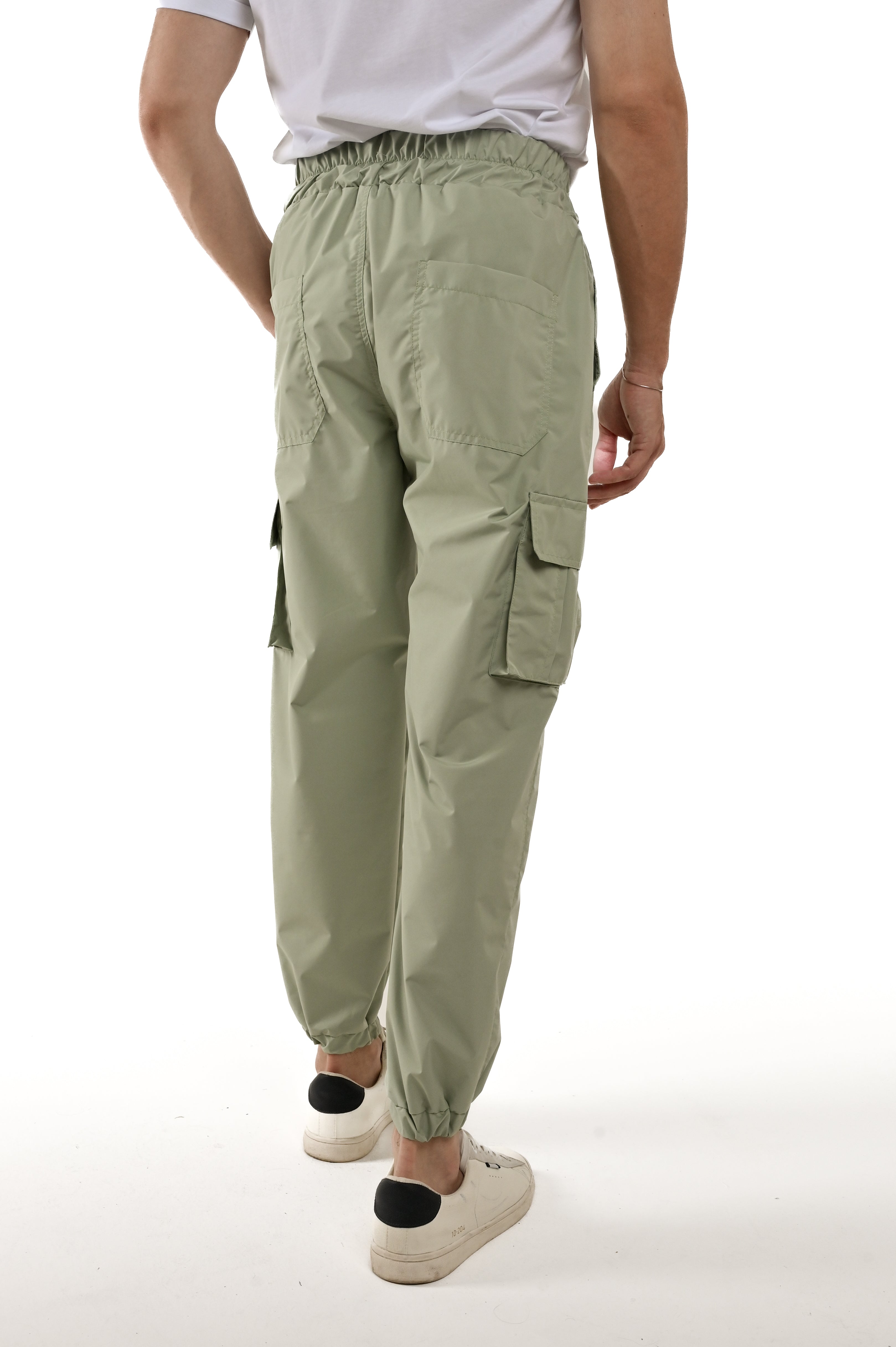 Pantaloni in cotone regular Detroit NY verde acqua SS25