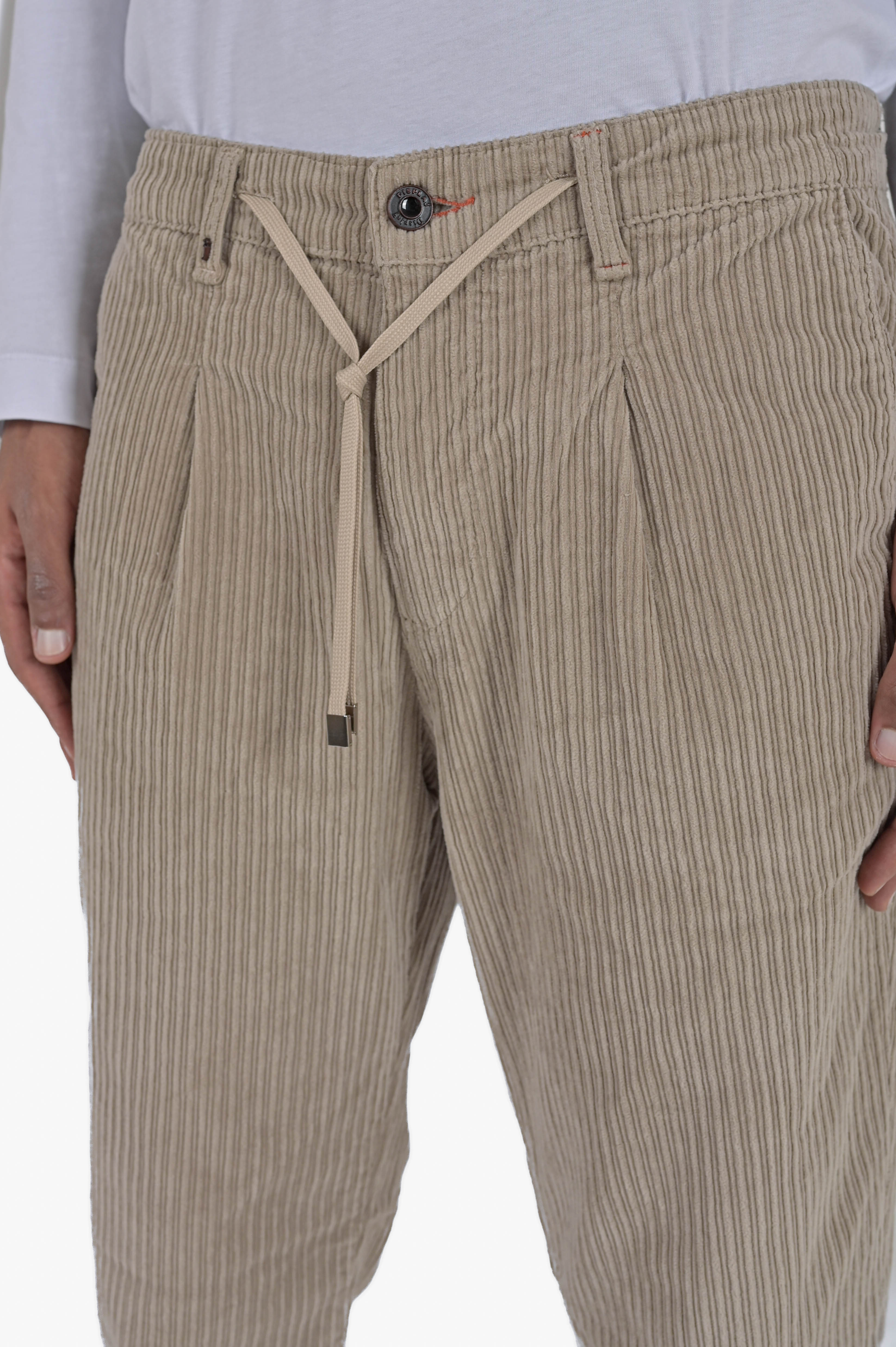 Different Costa beige regular velvet trousers FW24/25