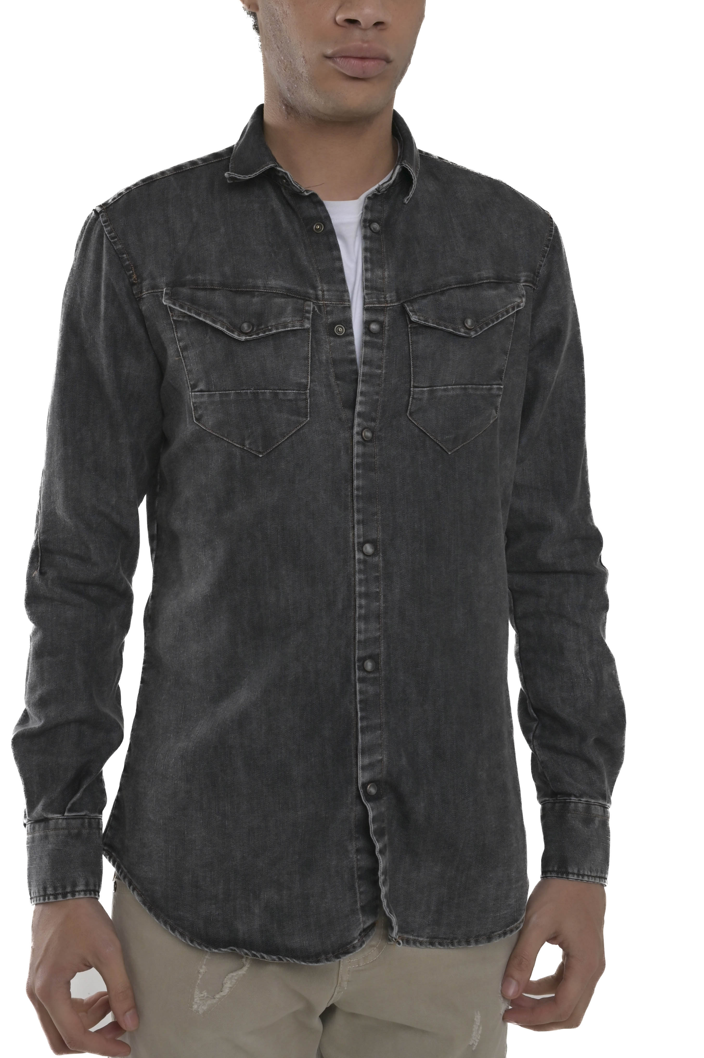 Park Blk regular denim shirt AI01 FW24/25