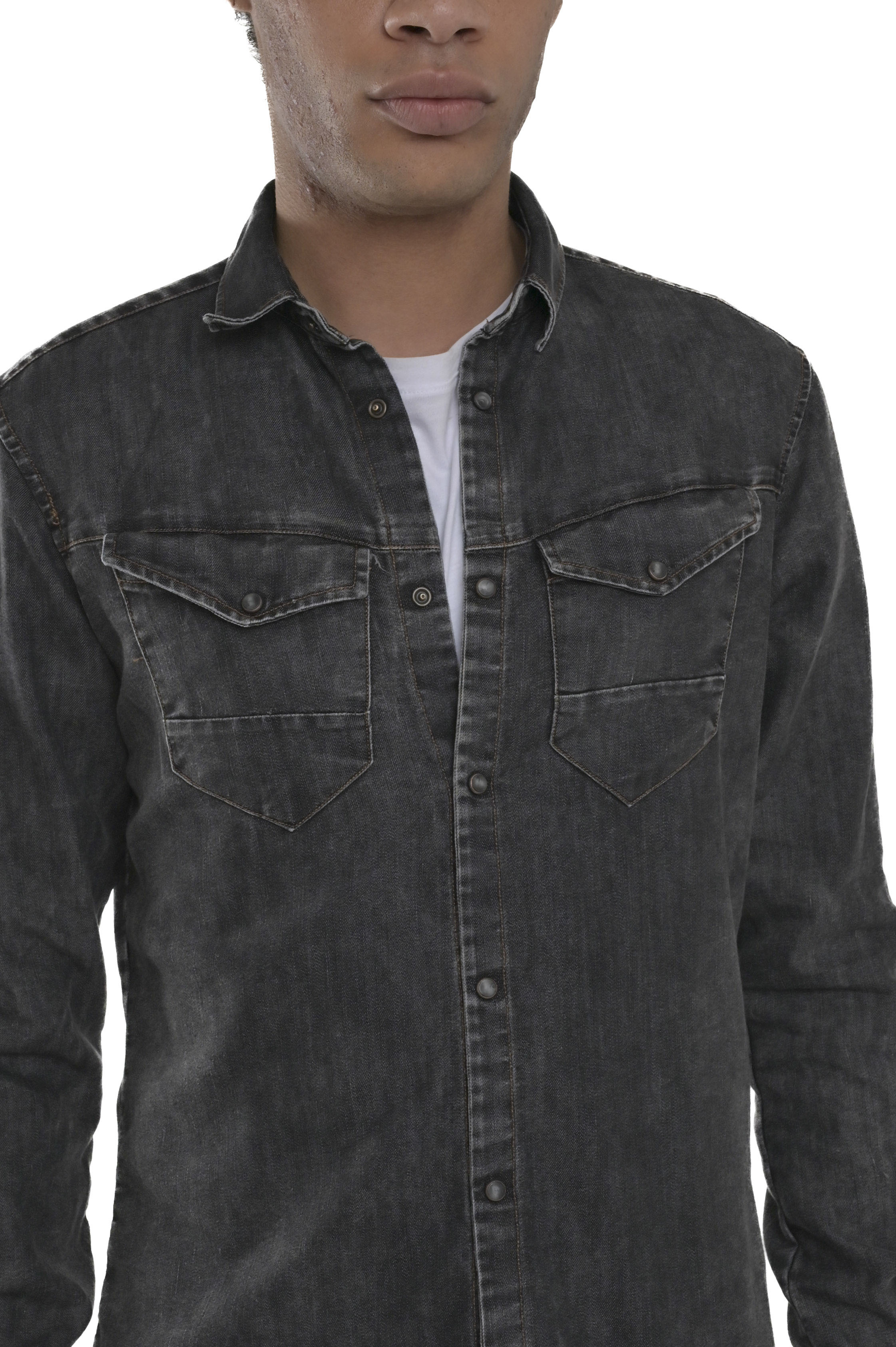 Park Blk regular denim shirt AI01 FW24/25