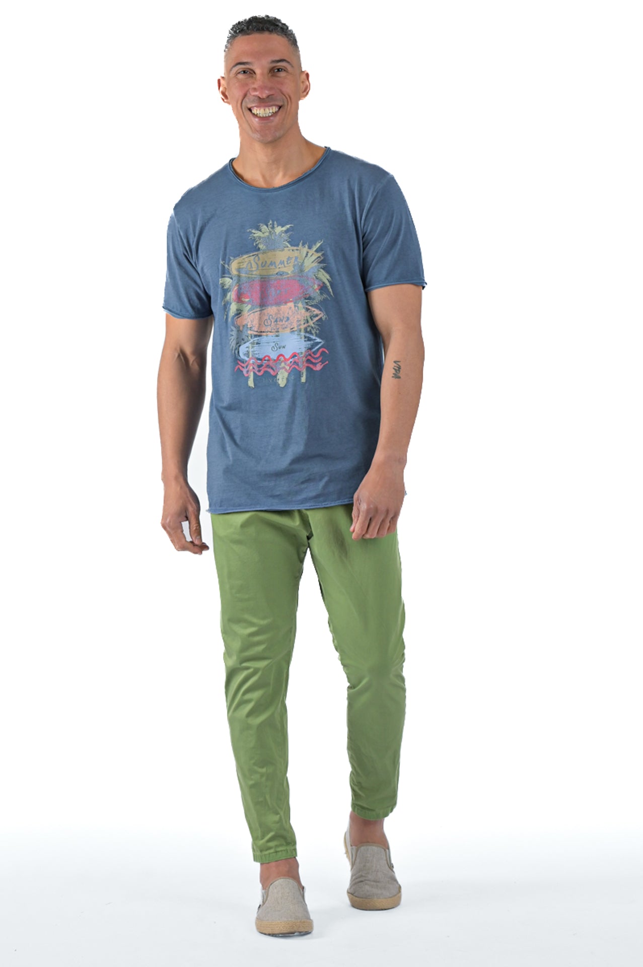 DPE 2306 blue cotton t-shirt SS23